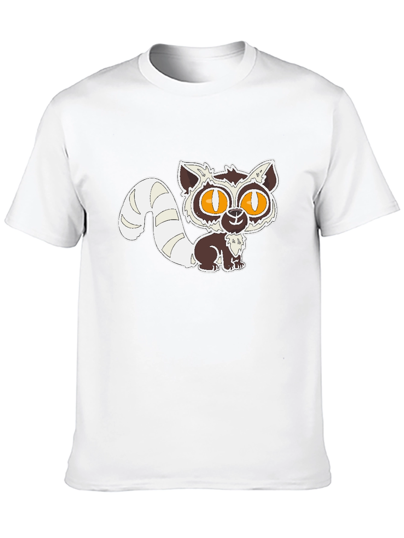 Cute Lemur Graphic Black T-Shirt