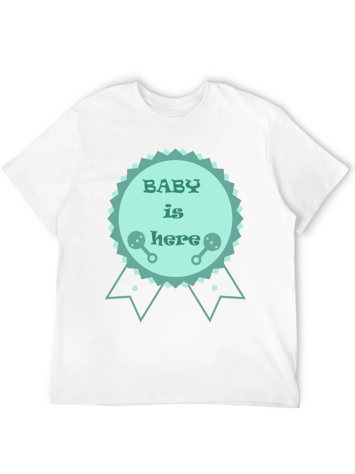 Baby is Here T-Shirt - New Baby Announcement Tee