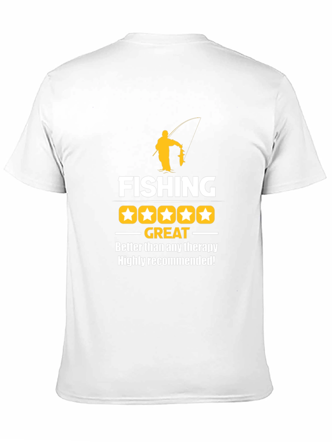 Fishing is Great Therapy Black Graphic Tee