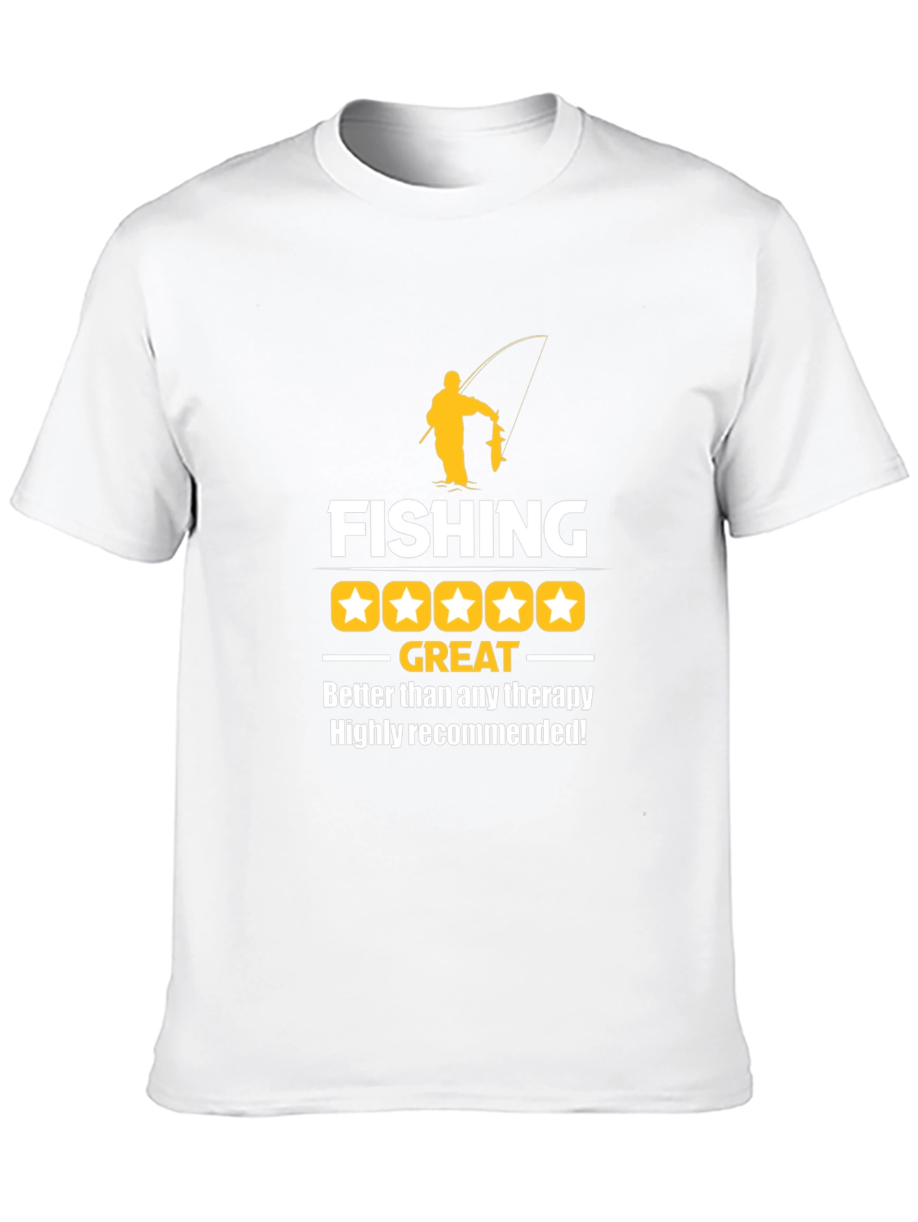 Fishing is Great Therapy Black Graphic Tee