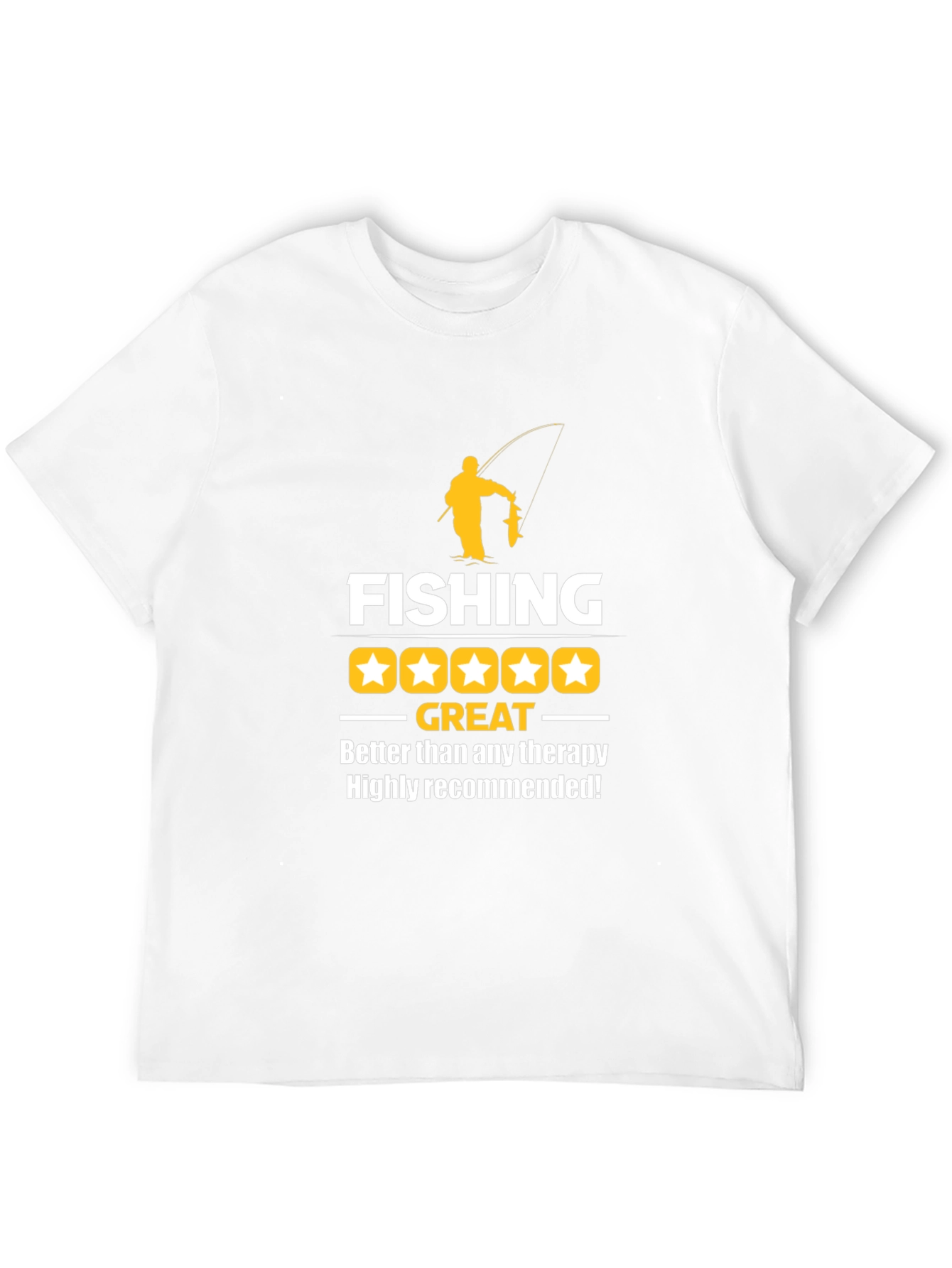 Fishing is Great Therapy Black Graphic Tee