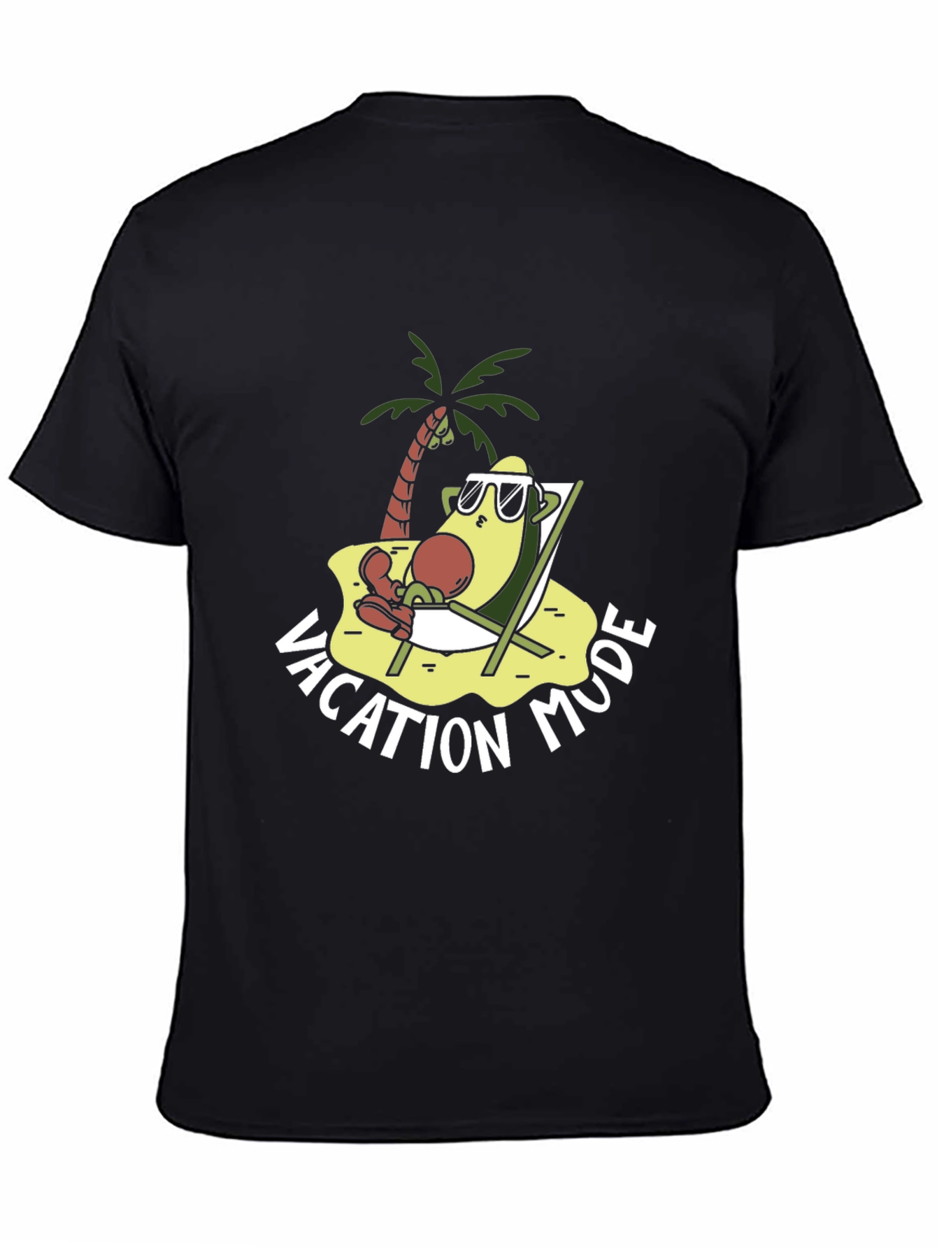 Vacation Mode Avocado T-Shirt - Relaxed Beach Style