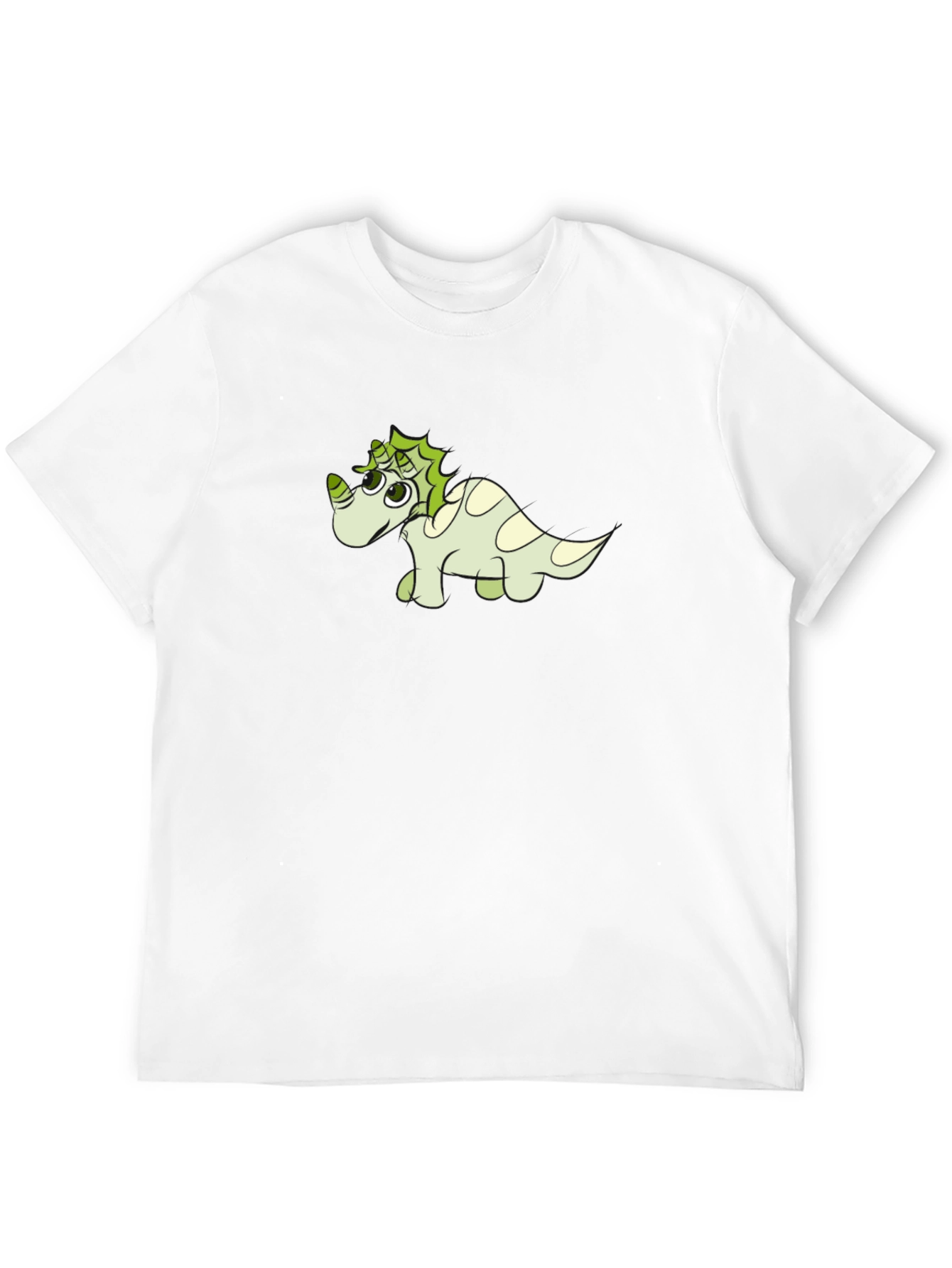 Cute Dinosaur Graphic Tee - Black Cotton Shirt