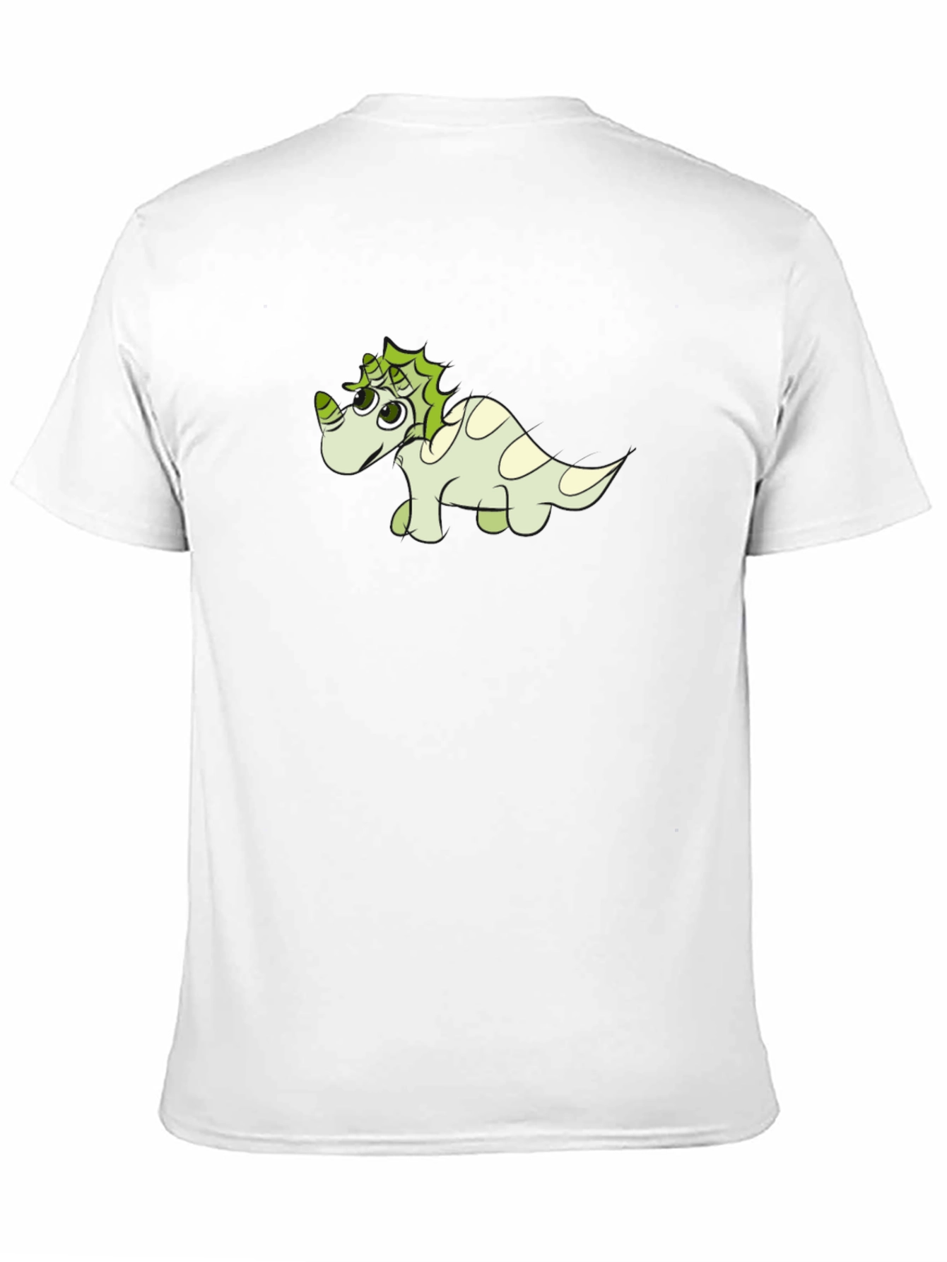Cute Dinosaur Graphic Tee - Black Cotton Shirt