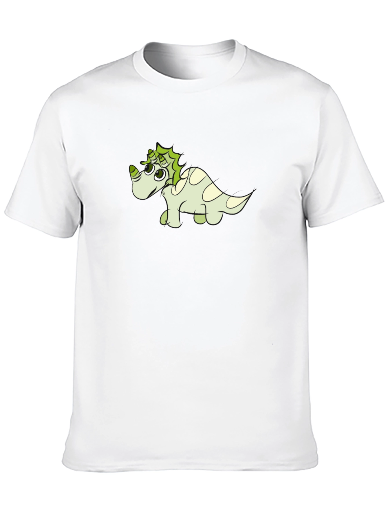 Cute Dinosaur Graphic Tee - Black Cotton Shirt