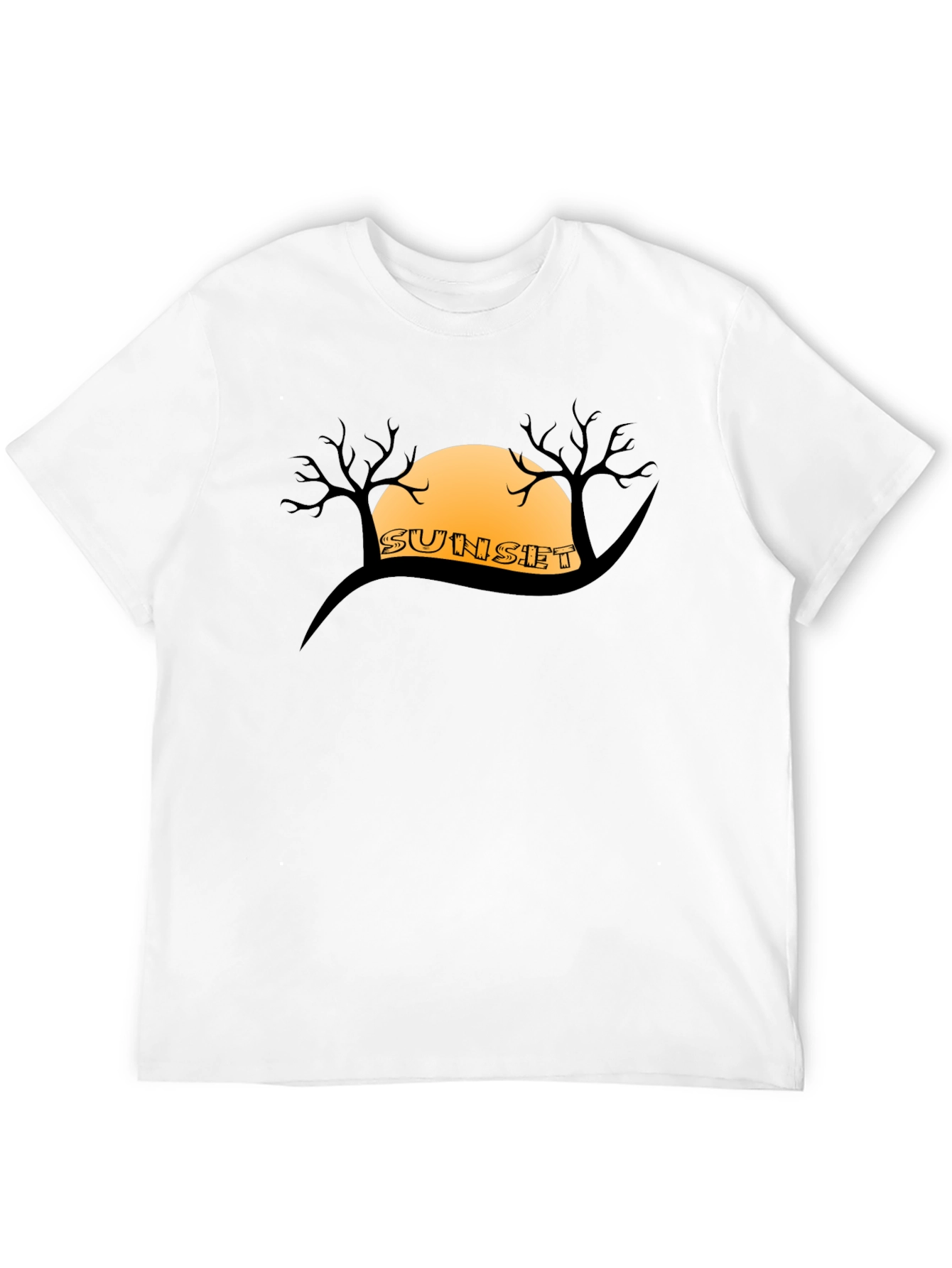 Sunset Silhouette Graphic Tee - Mens Black T-Shirt