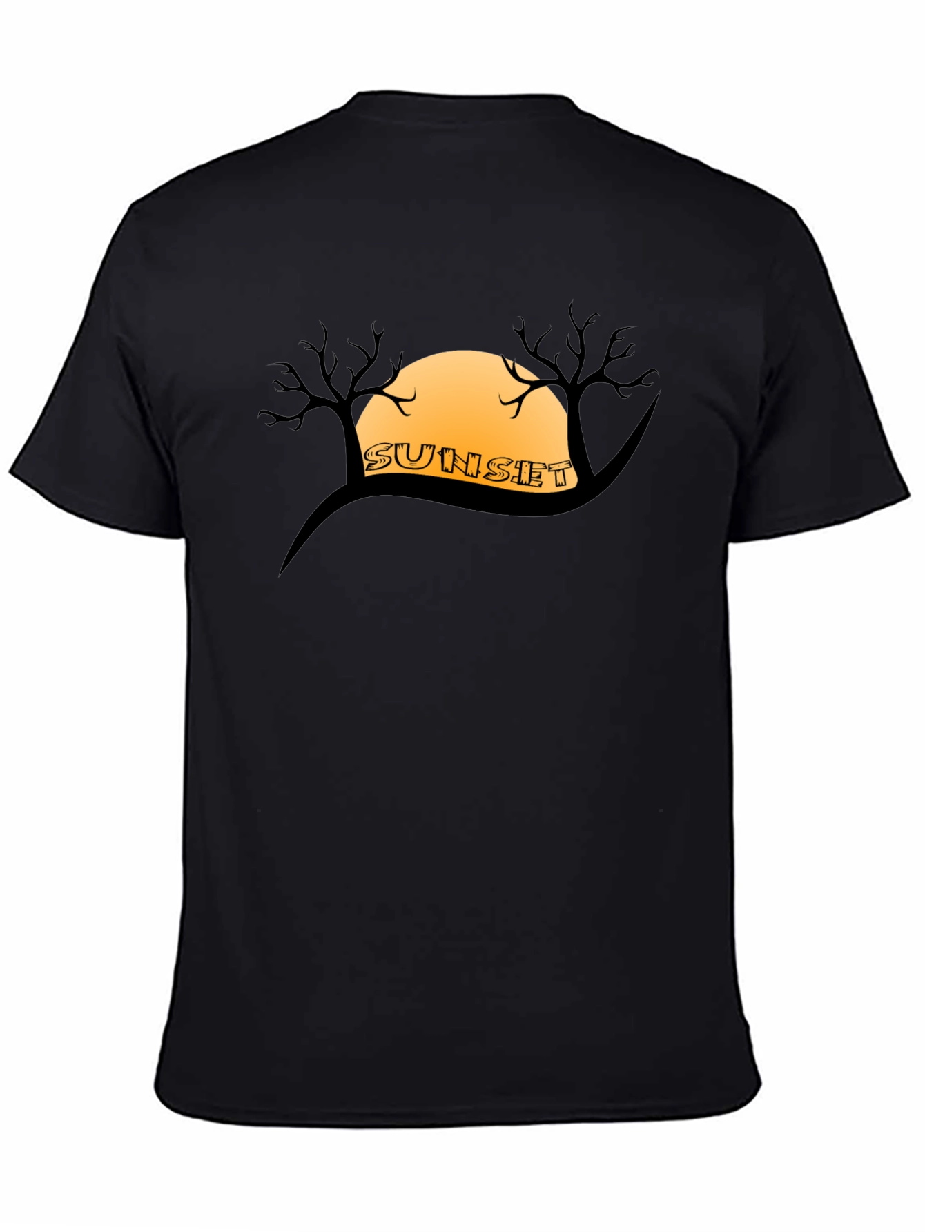 Sunset Silhouette Graphic Tee - Mens Black T-Shirt