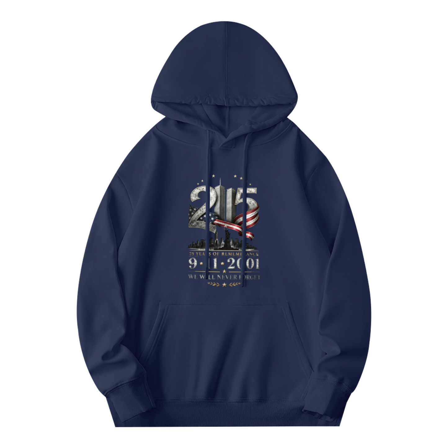 25 Years Of Remembrance 9?11?2001 Patriotic Tribute Pullover Hoodie