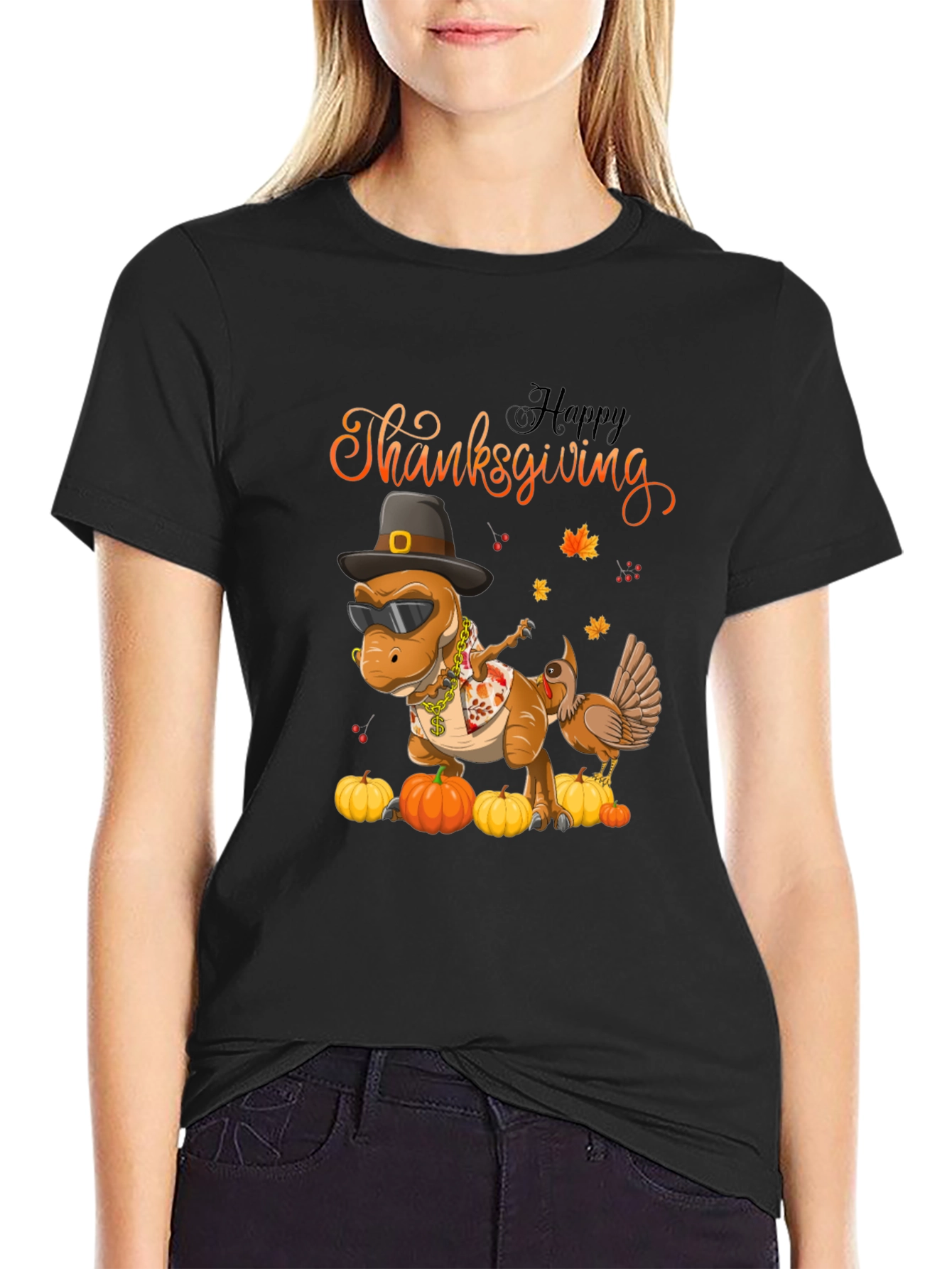 Thanksgiving T-Rex T-Shirt