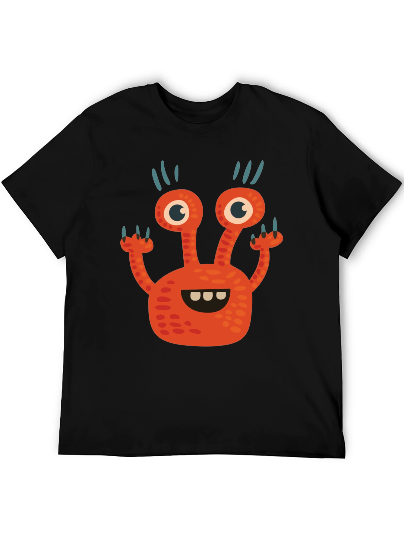 Monster Graphic Tee - Fun Black T-Shirt