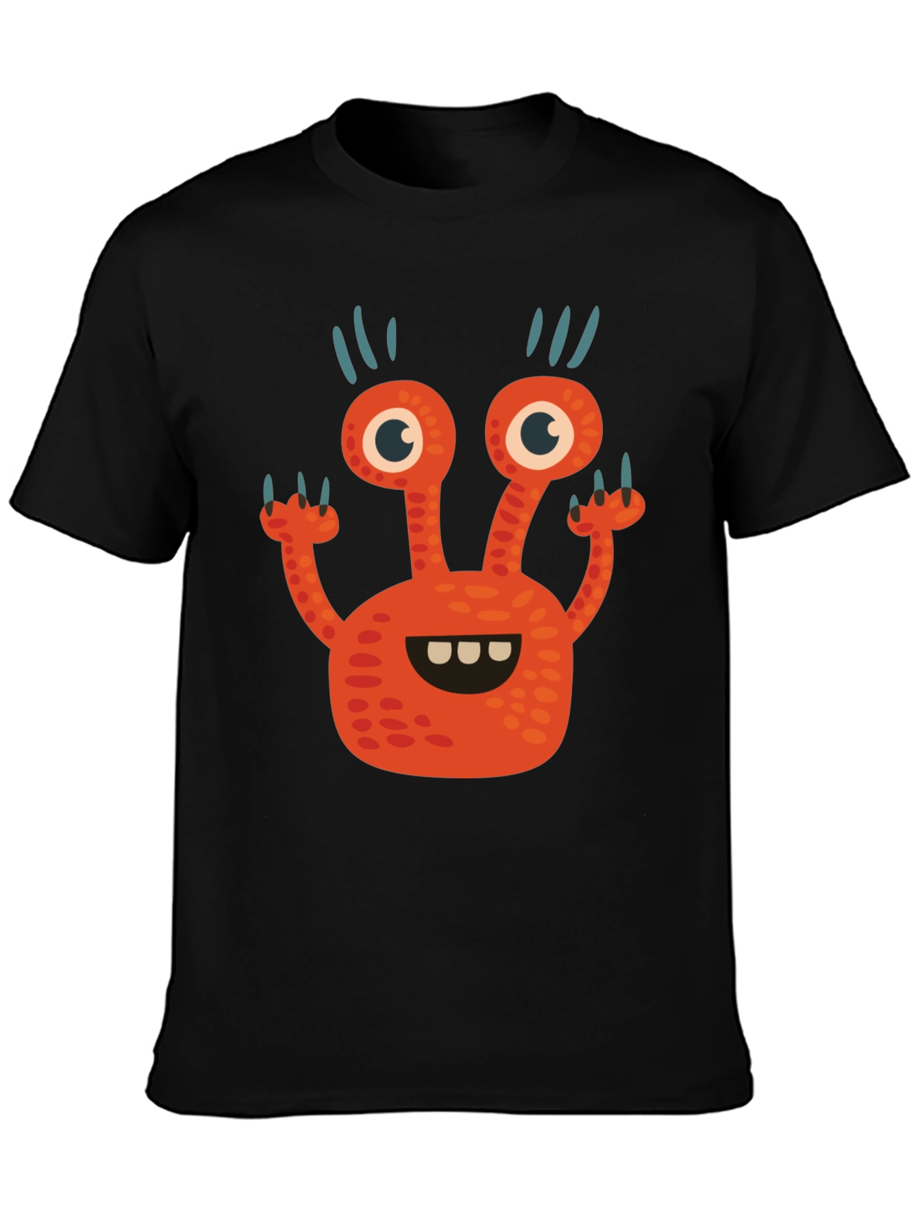 Monster Graphic Tee - Fun Black T-Shirt