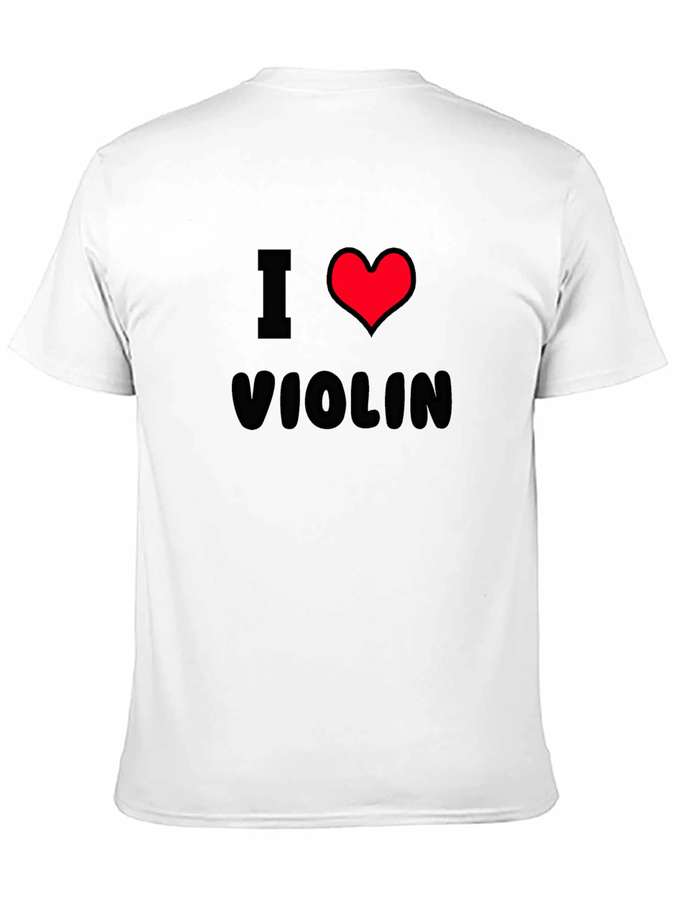 I Heart Violin Black T-Shirt Music Lover Tee