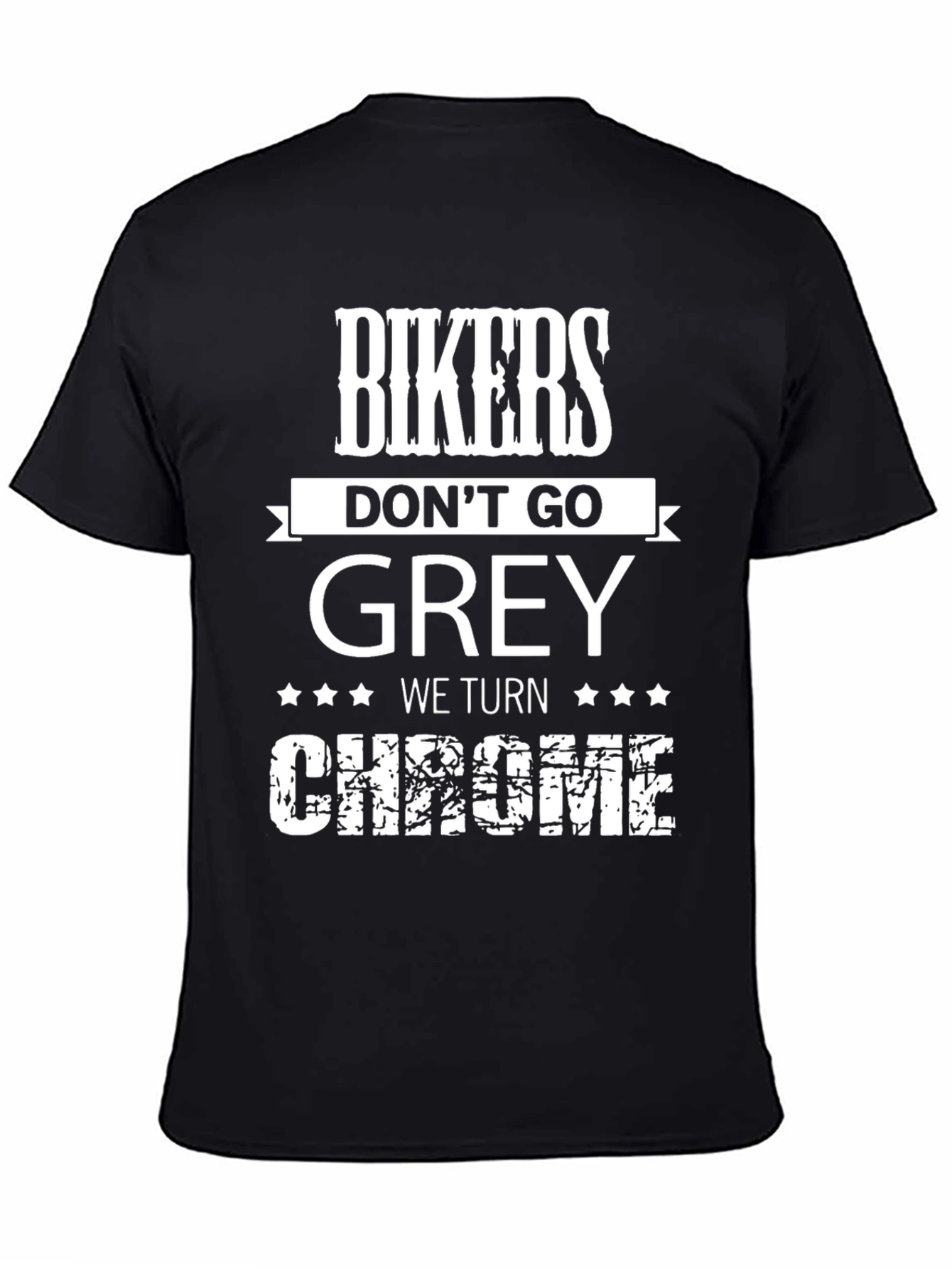 Bikers Turn Chrome Graphic T-Shirt - Black