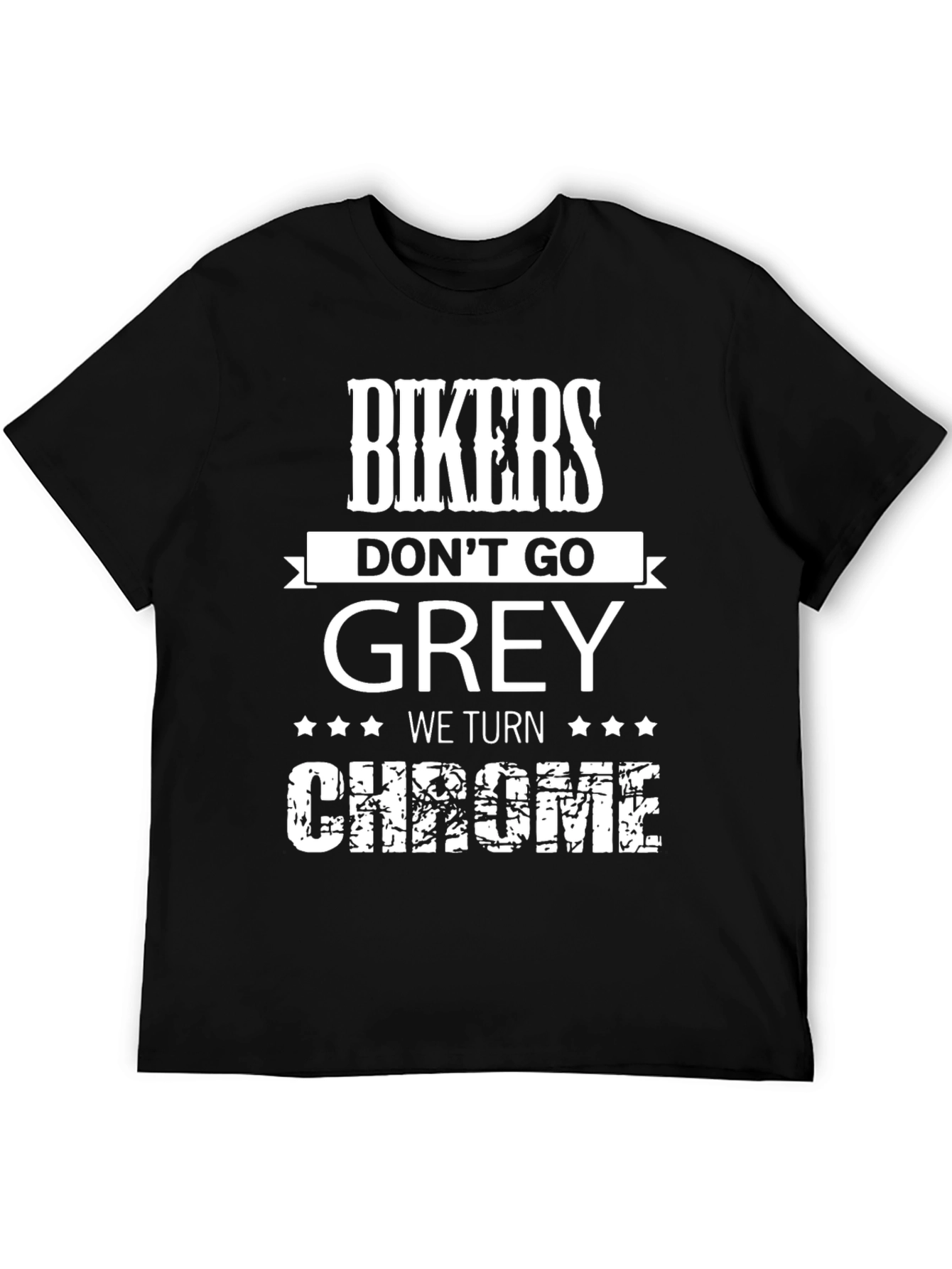 Bikers Turn Chrome Graphic T-Shirt - Black