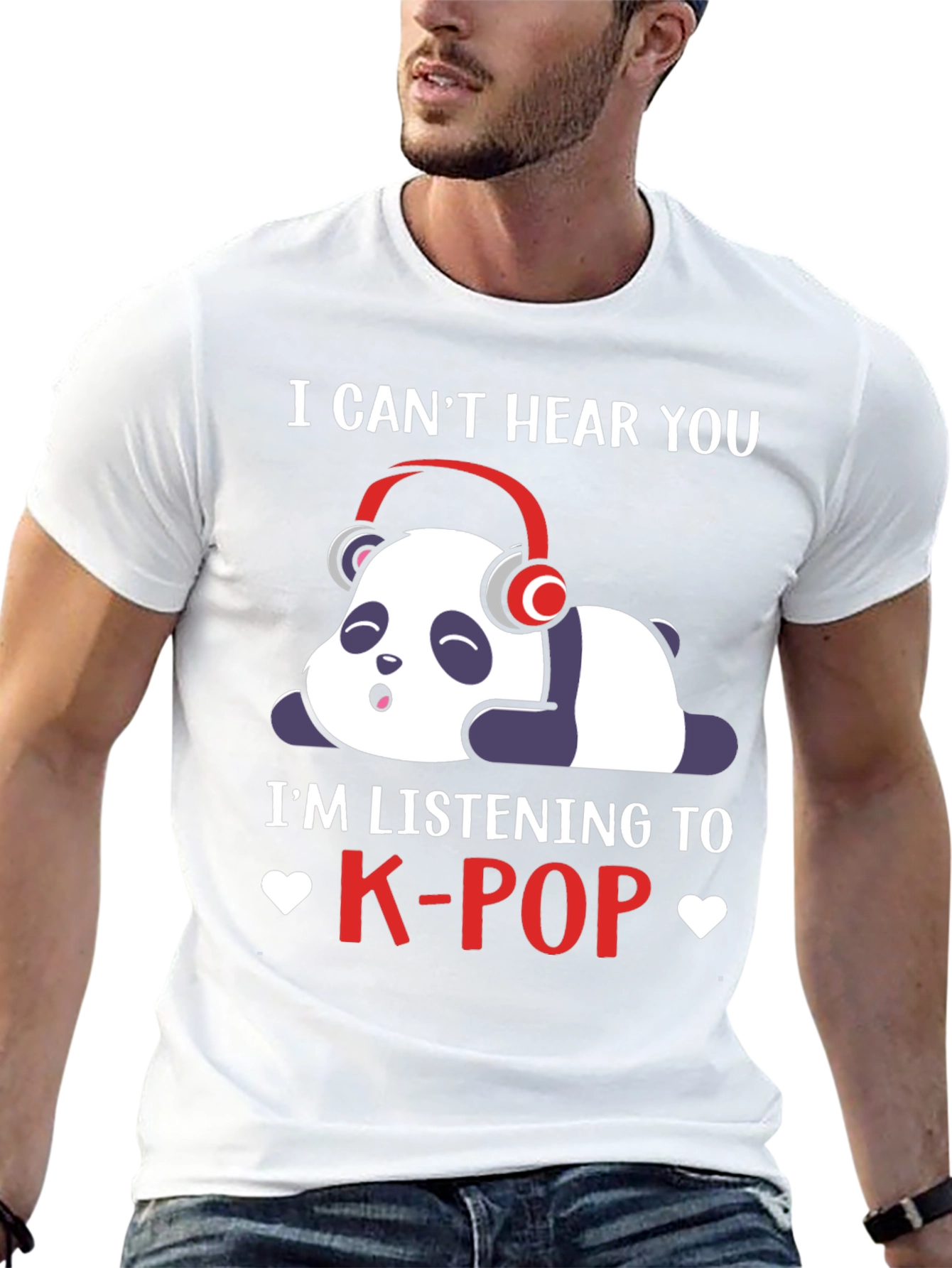 K-Pop Panda T-Shirt - Cute Music Lover Tee