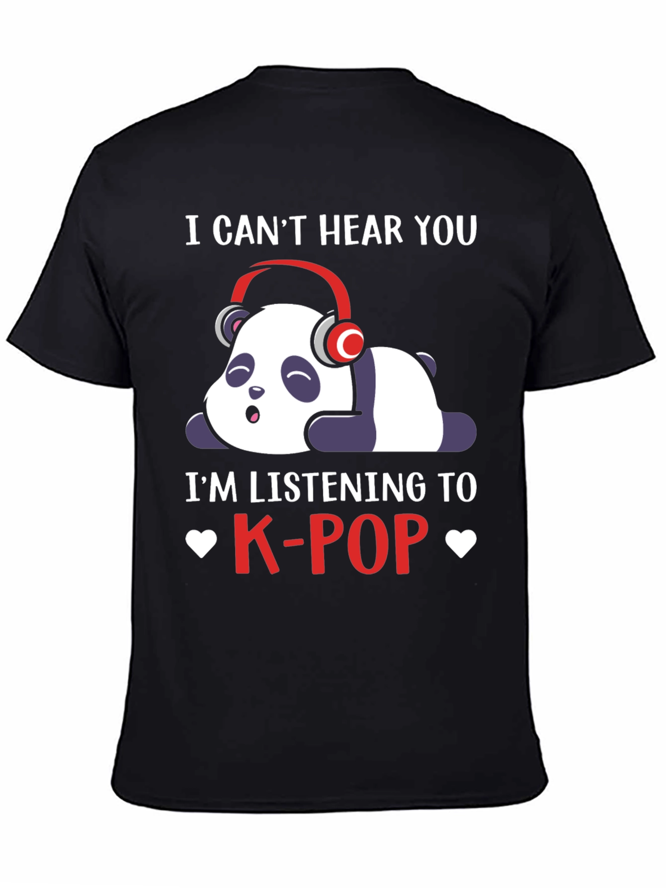 K-Pop Panda T-Shirt - Cute Music Lover Tee