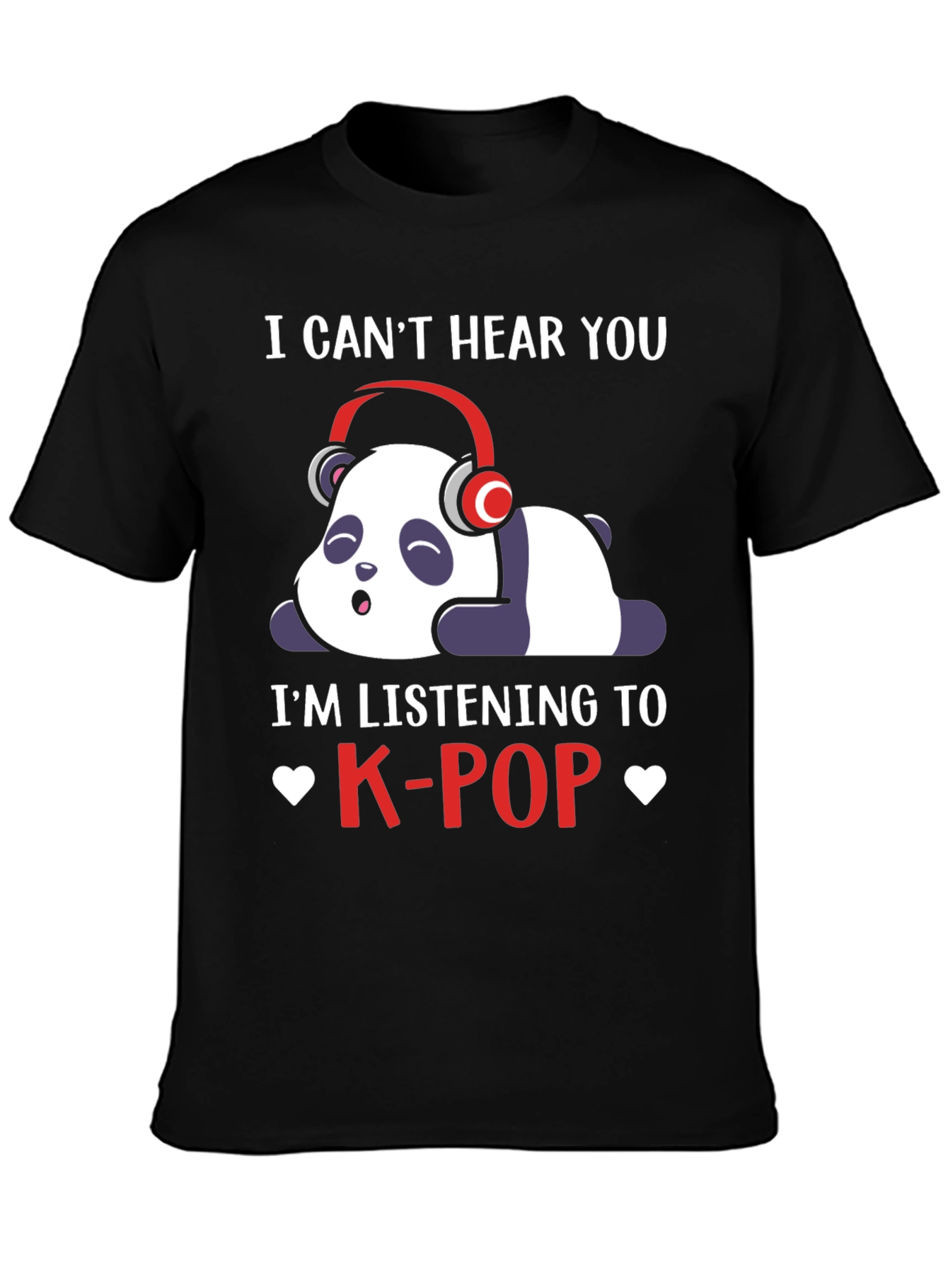 K-Pop Panda T-Shirt - Cute Music Lover Tee