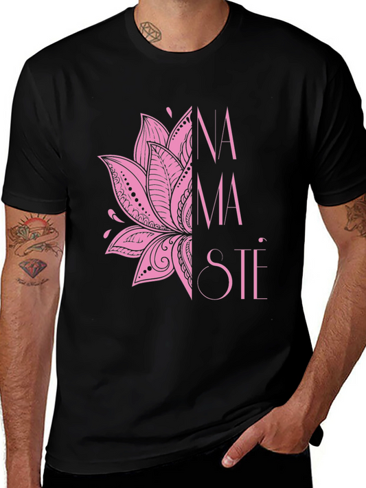Namaste Lotus Graphic Tee - Black