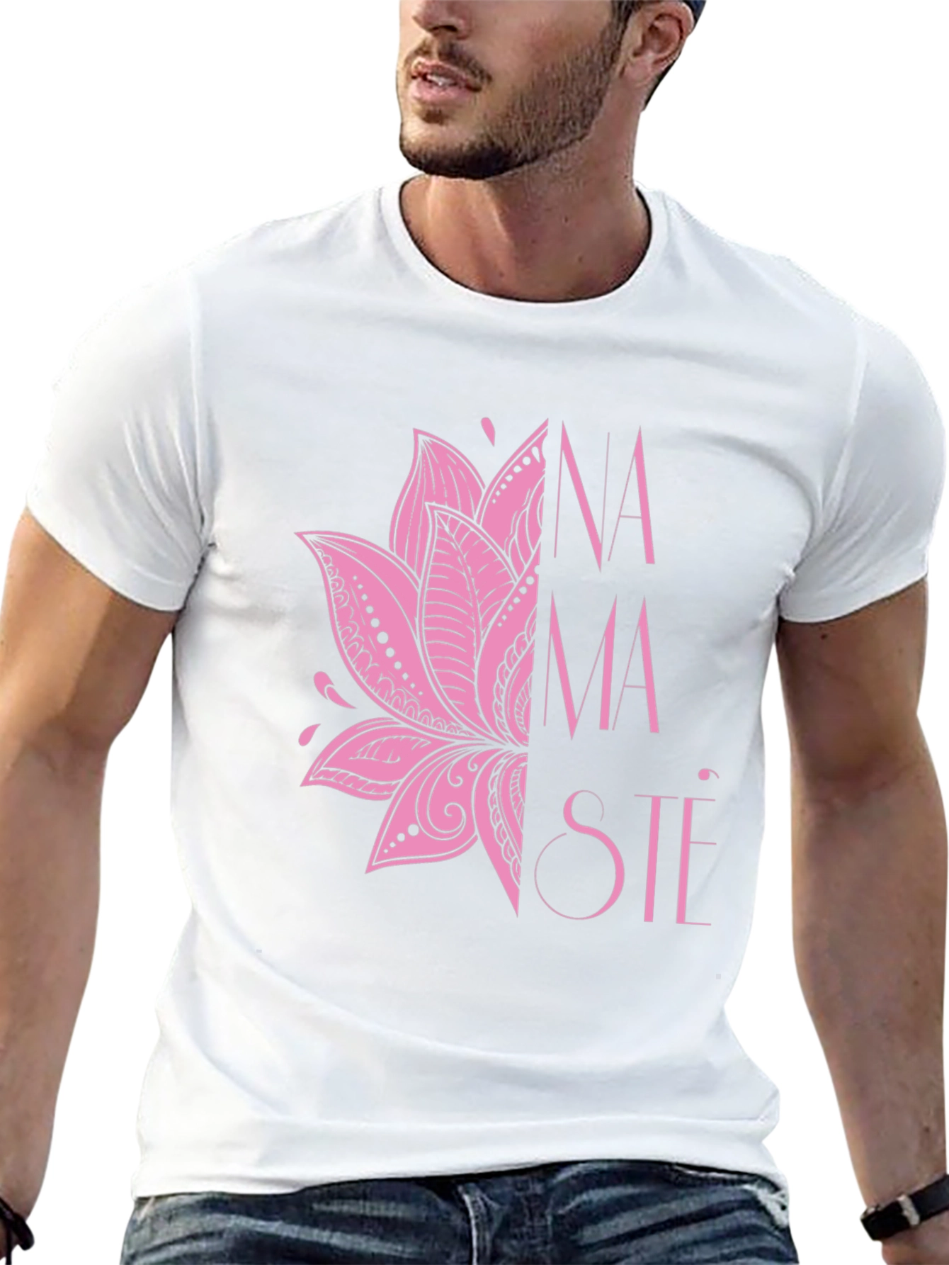Namaste Lotus Graphic Tee - Black