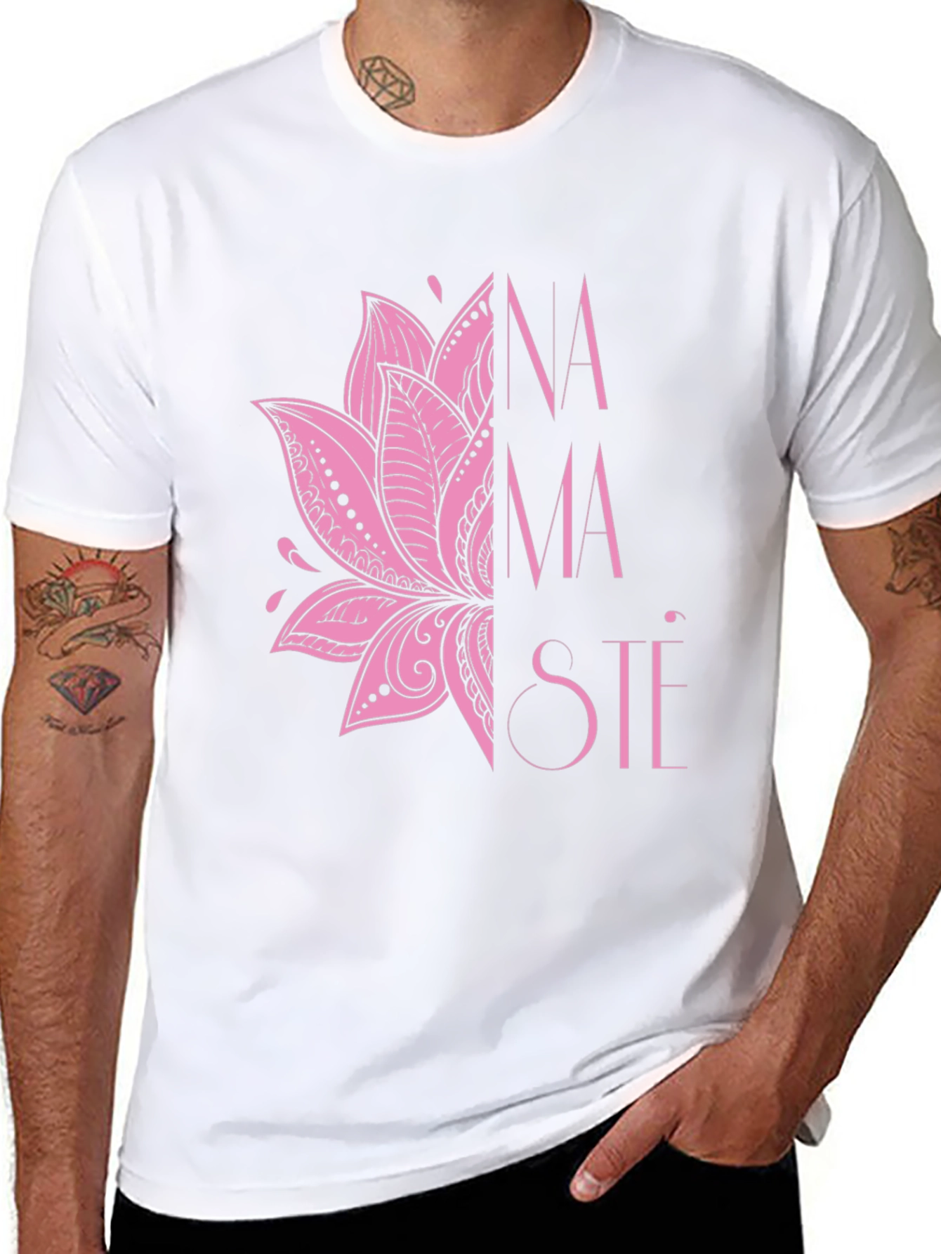 Namaste Lotus Graphic Tee - Black