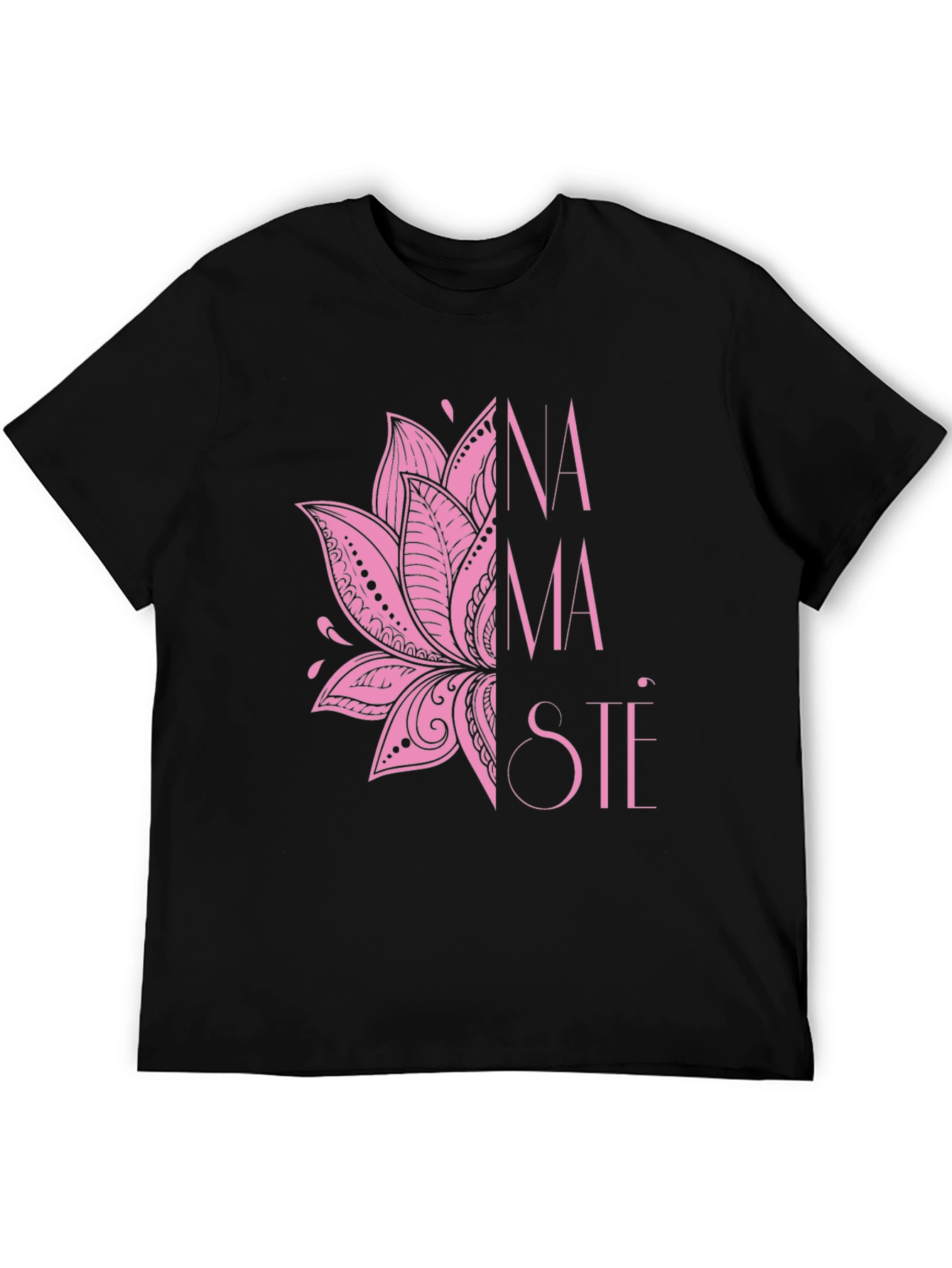 Namaste Lotus Graphic Tee - Black