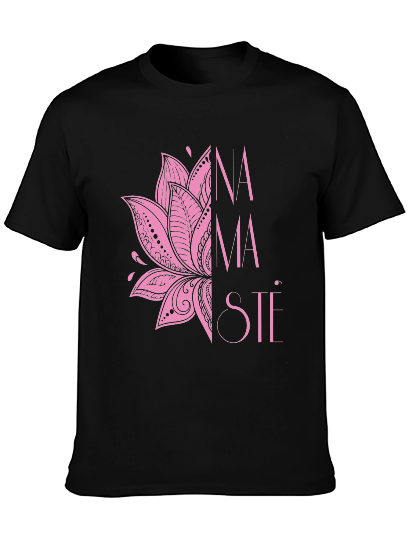Namaste Lotus Graphic Tee - Black