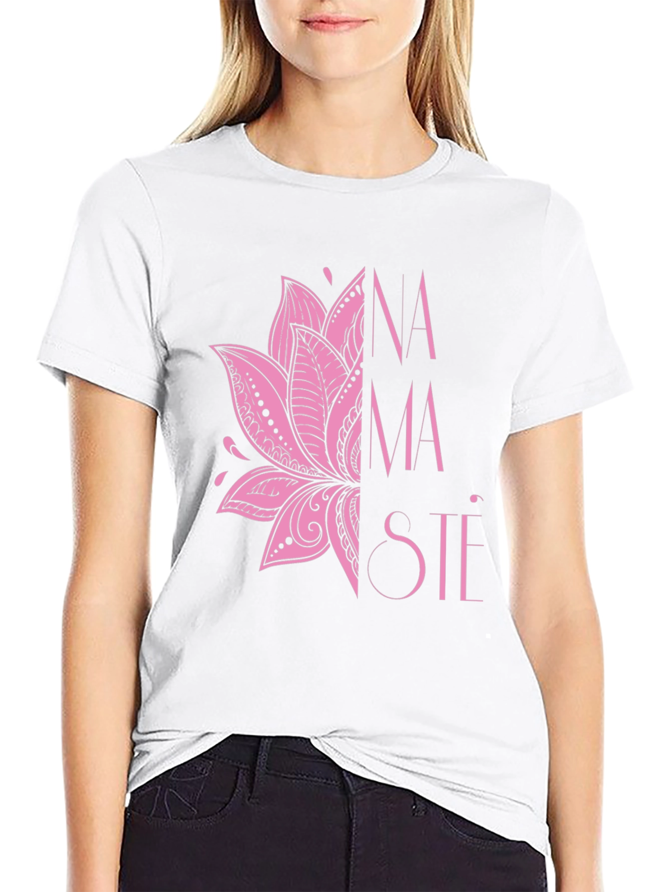 Namaste Lotus Graphic Tee - Black