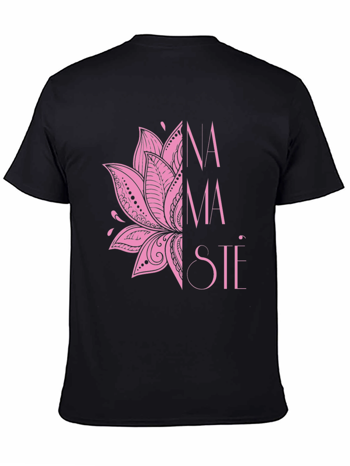 Namaste Lotus Graphic Tee - Black