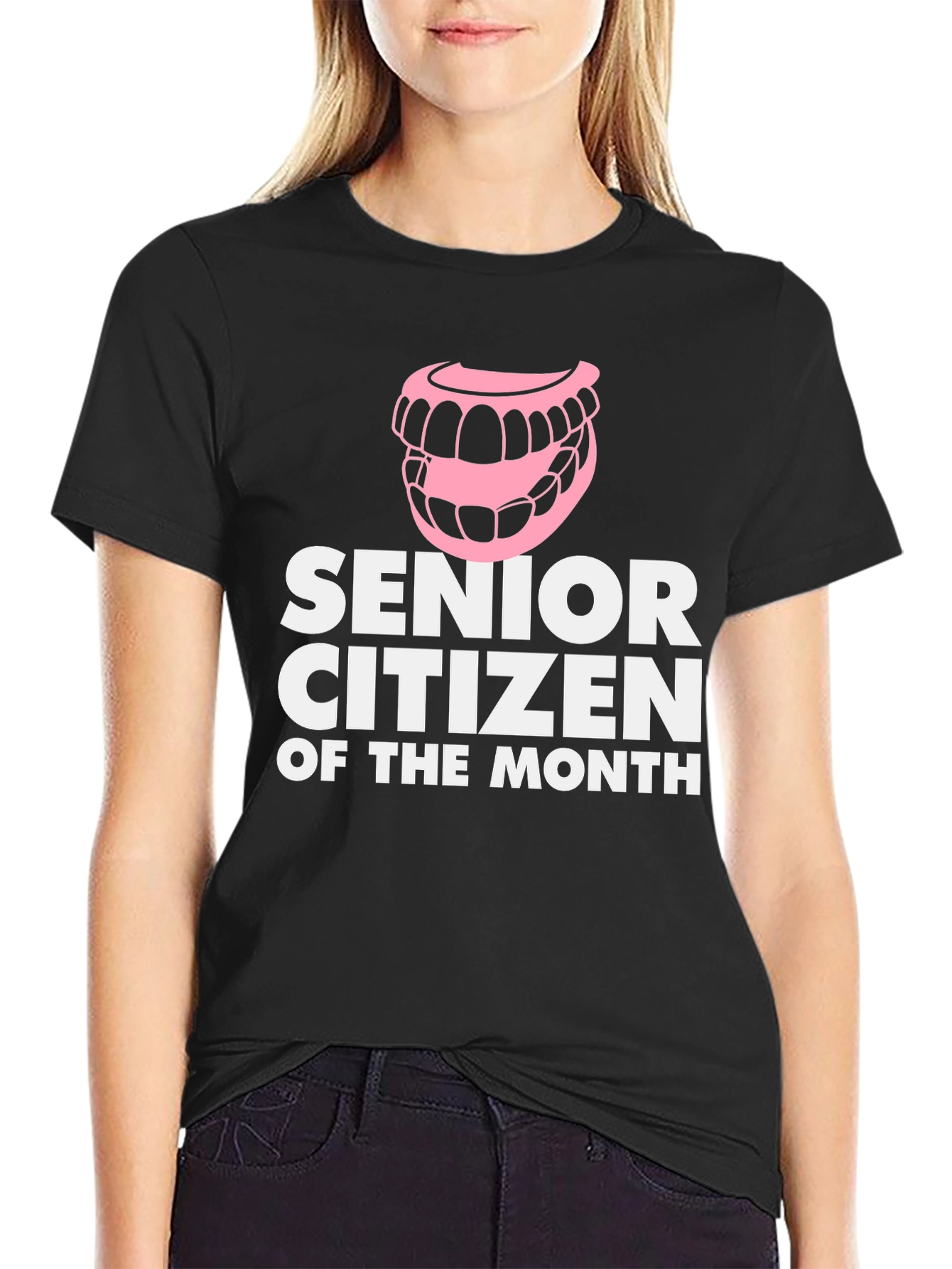 Senior Citizen of the Month T-Shirt Funny Dentures