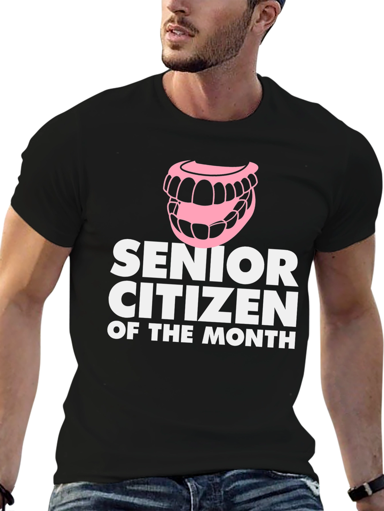Senior Citizen of the Month T-Shirt Funny Dentures