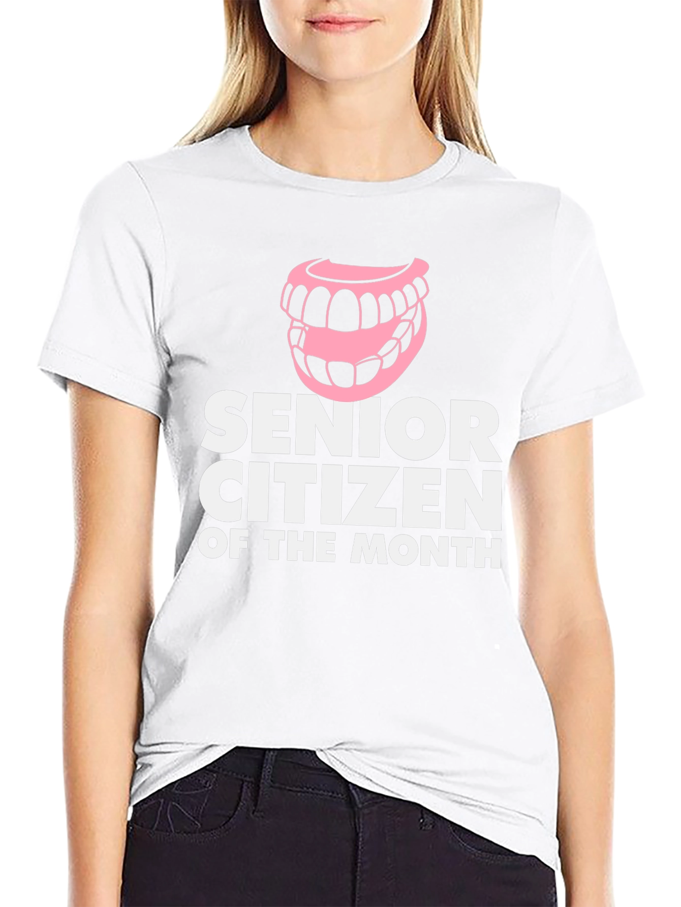 Senior Citizen of the Month T-Shirt Funny Dentures