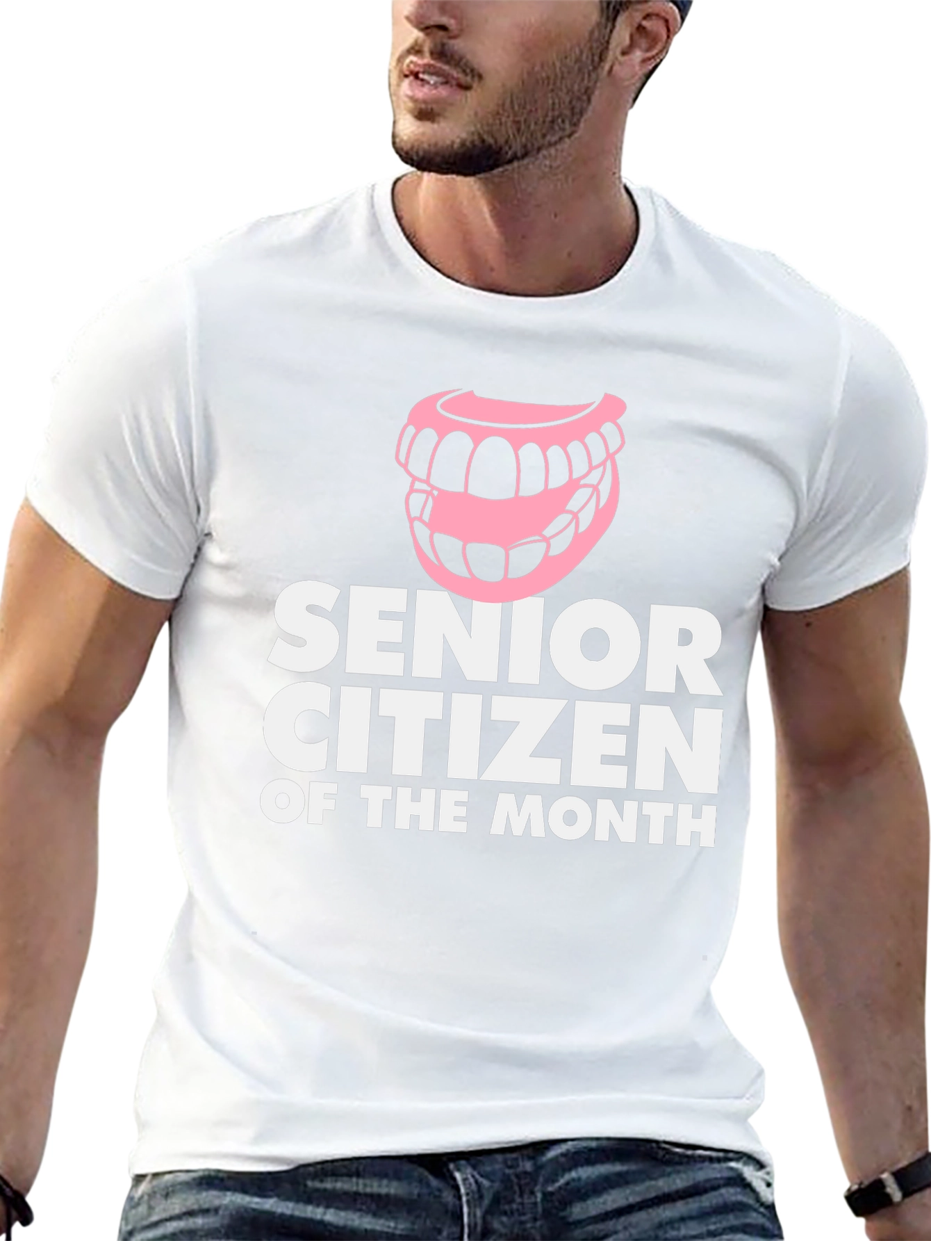 Senior Citizen of the Month T-Shirt Funny Dentures
