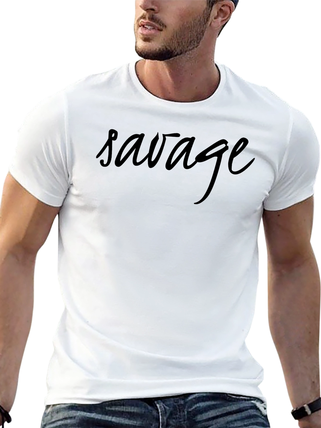 Savage Graphic Print Black T-Shirt
