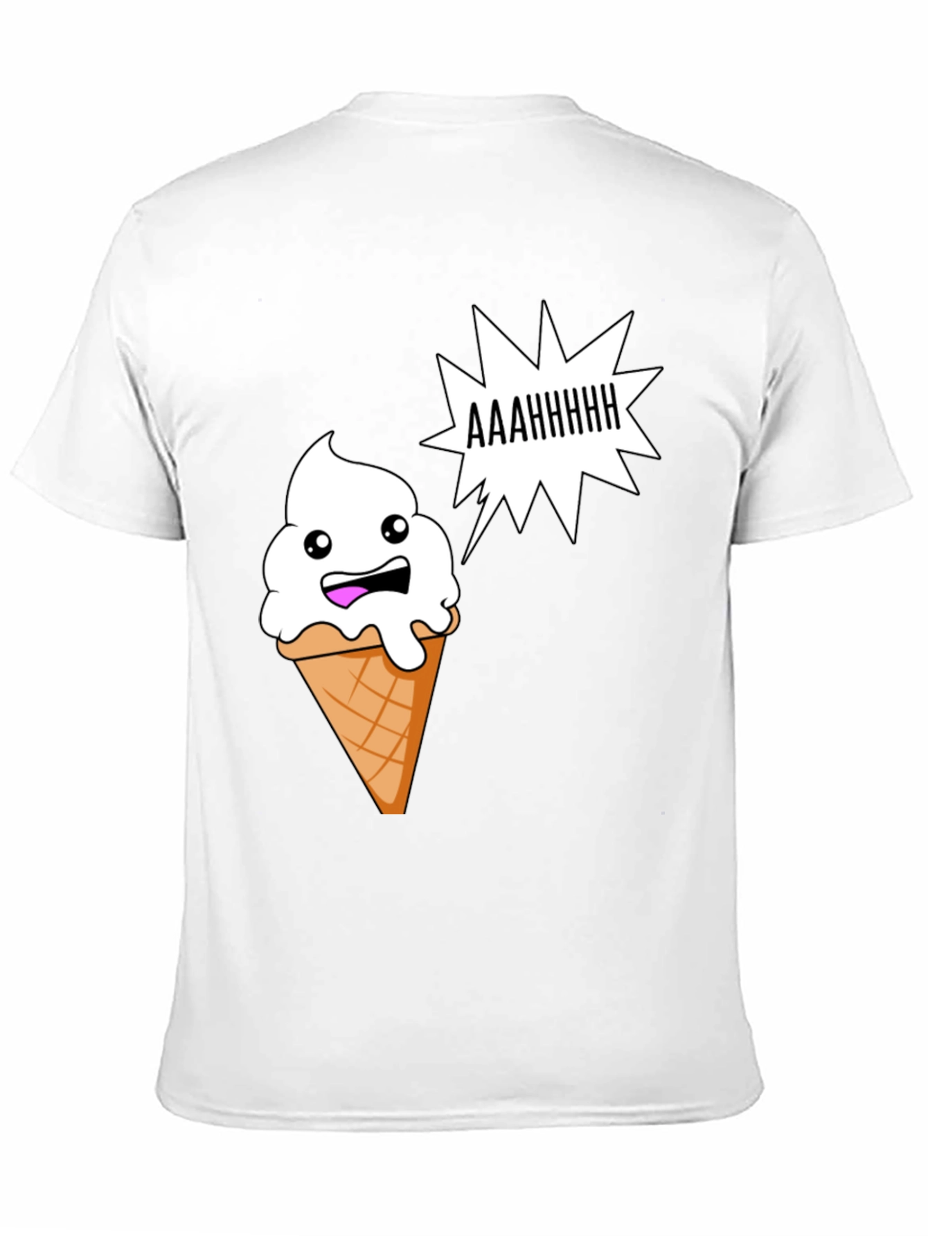 Funny Ice Cream Cone Graphic T-Shirt