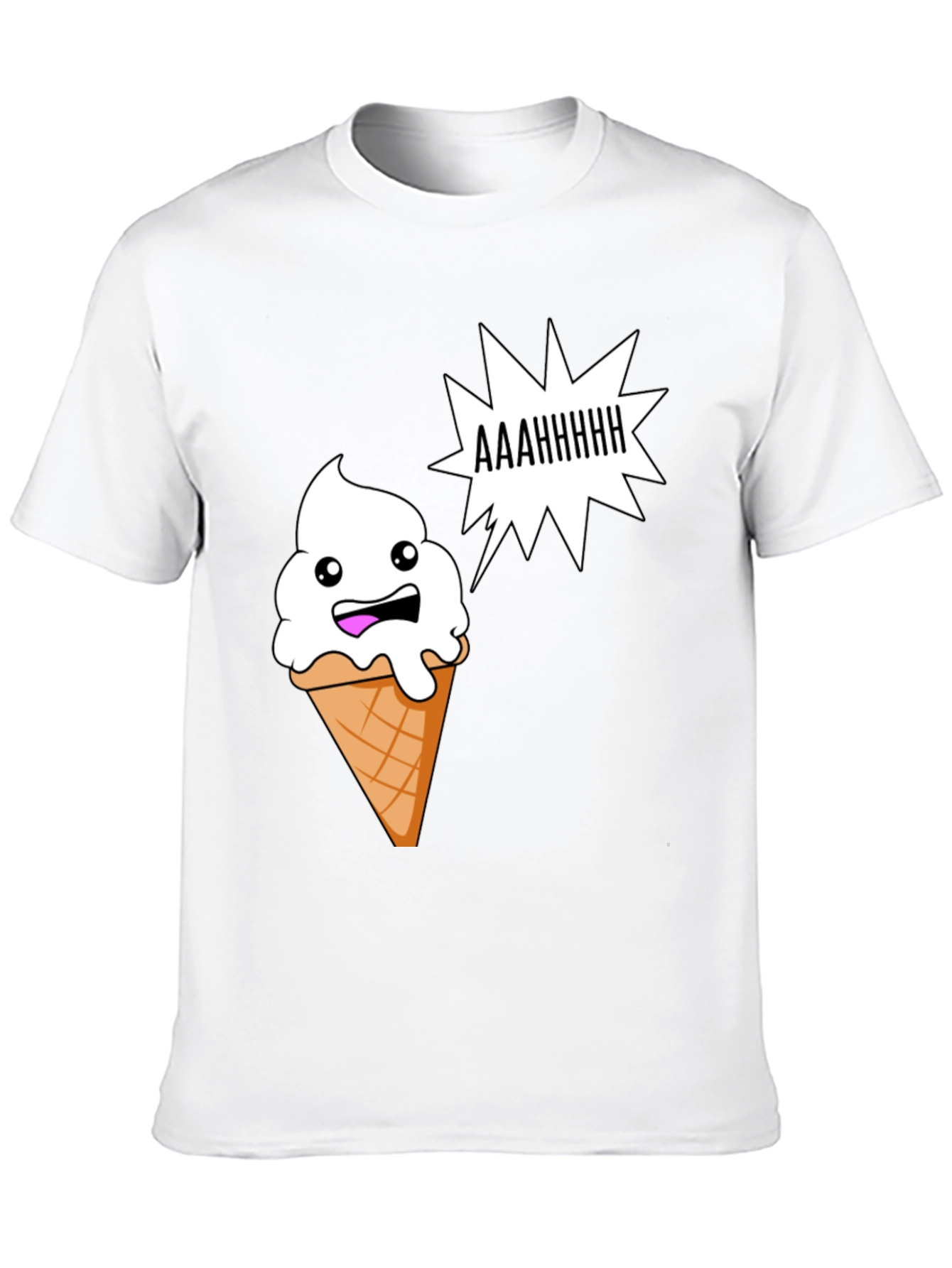 Funny Ice Cream Cone Graphic T-Shirt