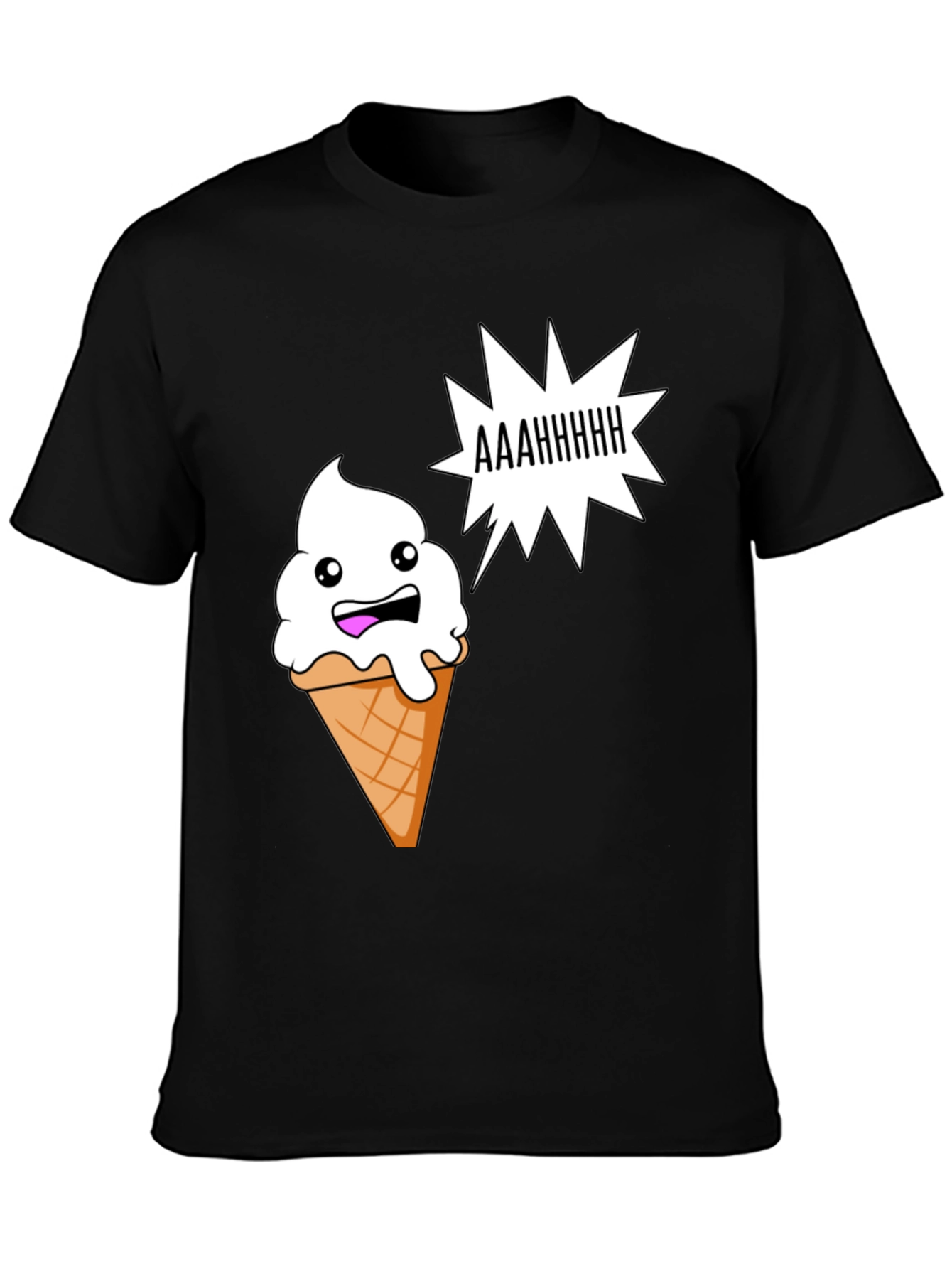 Funny Ice Cream Cone Graphic T-Shirt