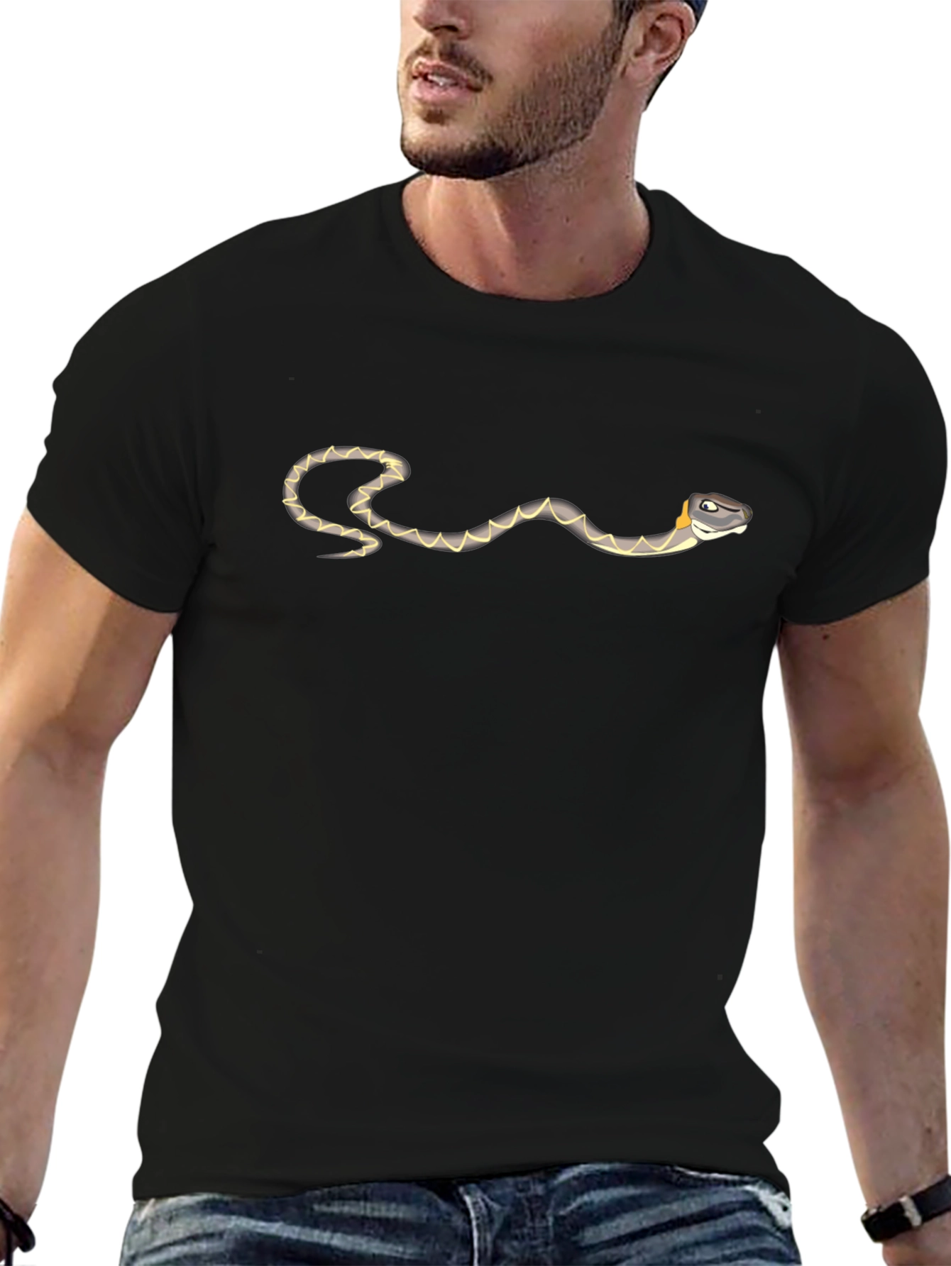 Snake Graphic Black Tee