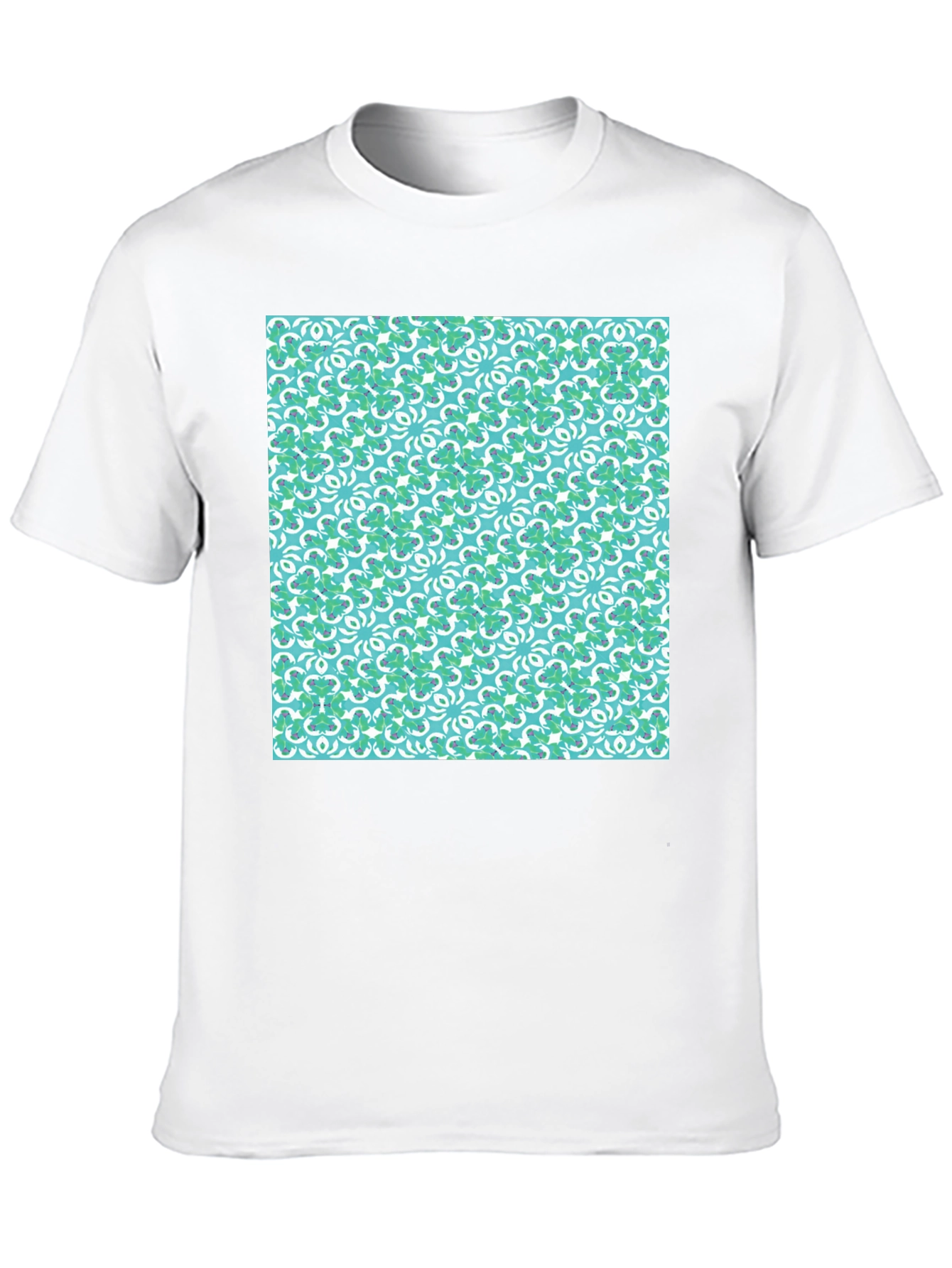 Lucky Clover Pattern Crew Neck T-Shirt
