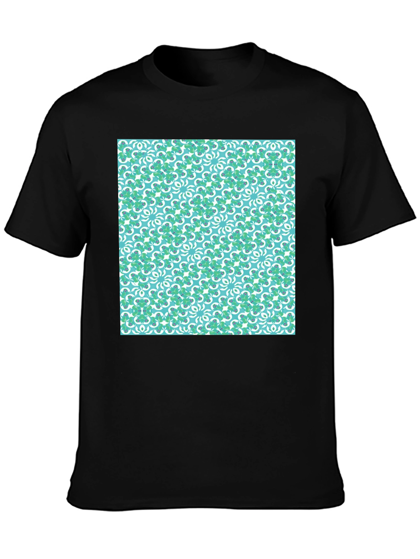 Lucky Clover Pattern Crew Neck T-Shirt