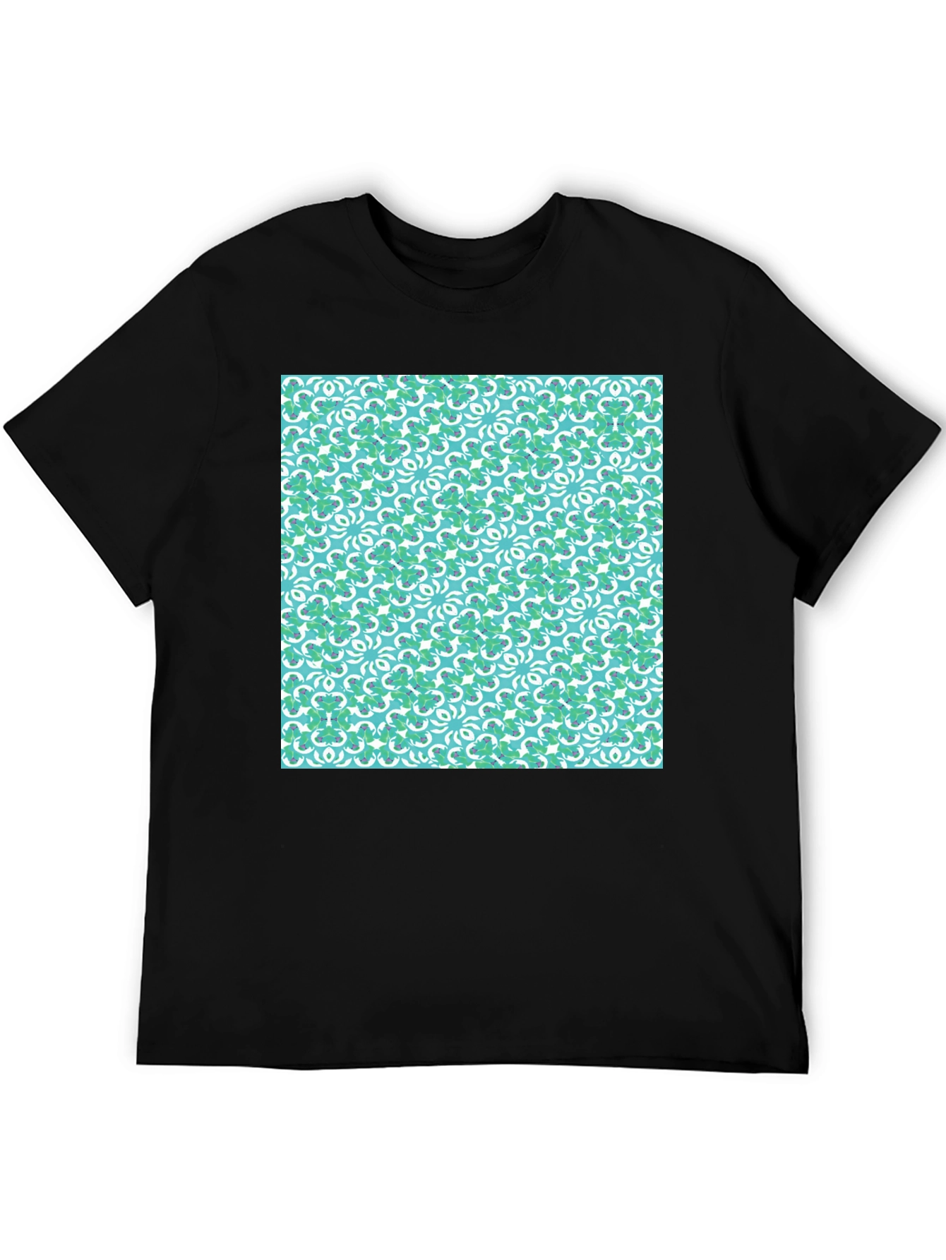 Lucky Clover Pattern Crew Neck T-Shirt