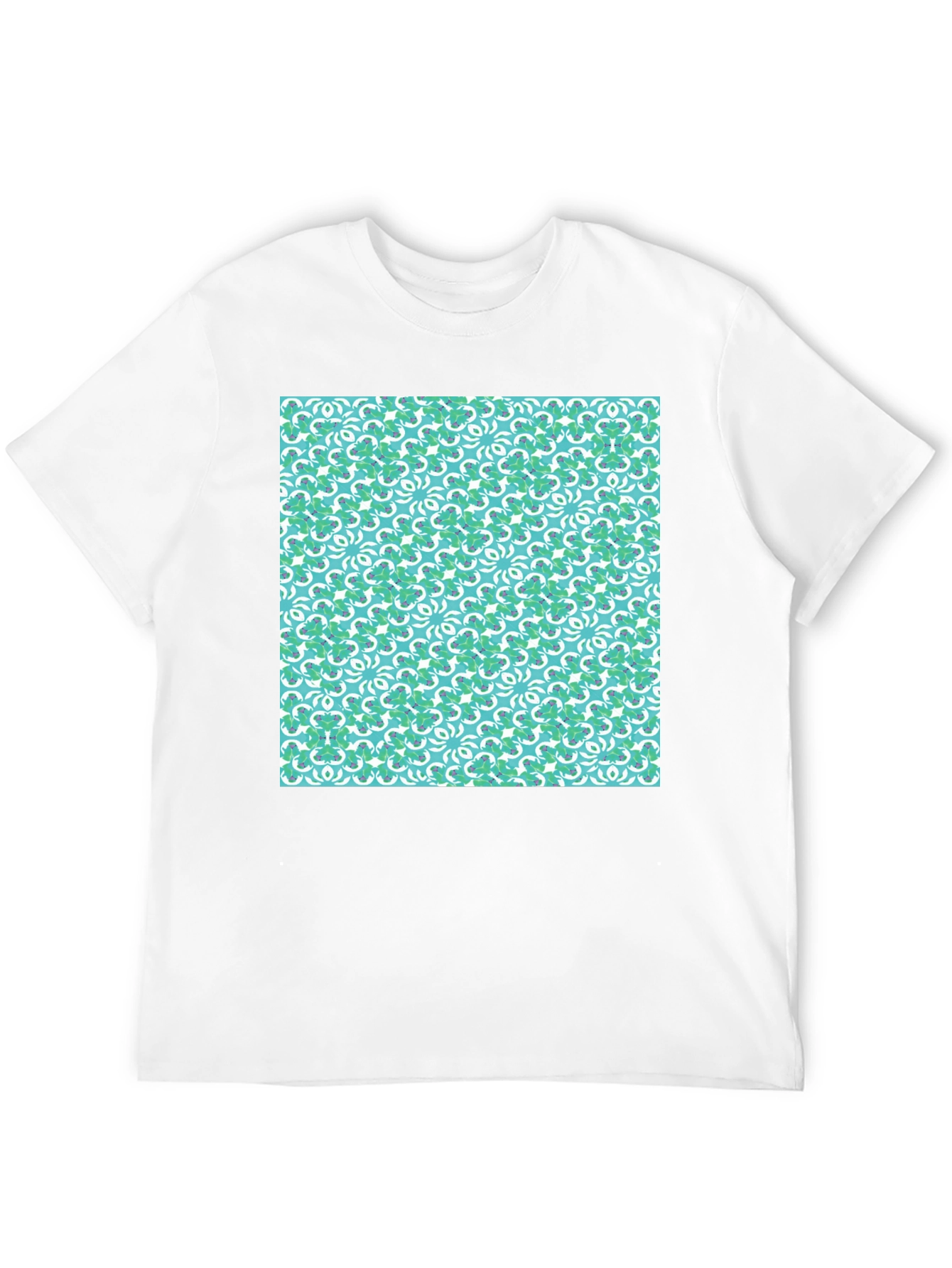 Lucky Clover Pattern Crew Neck T-Shirt