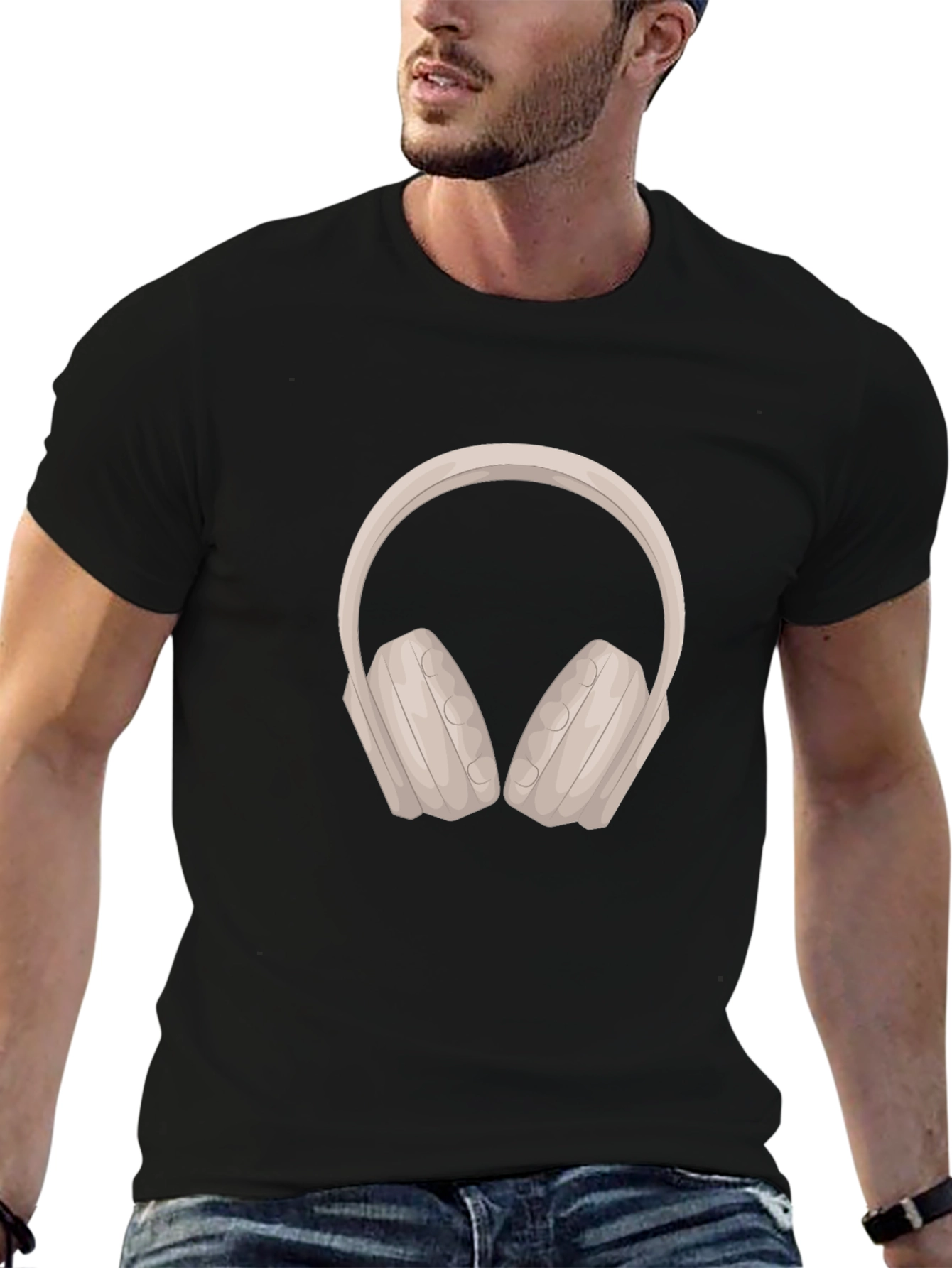 Headphone Graphic Tee - Stylish Music Lover T-Shirt