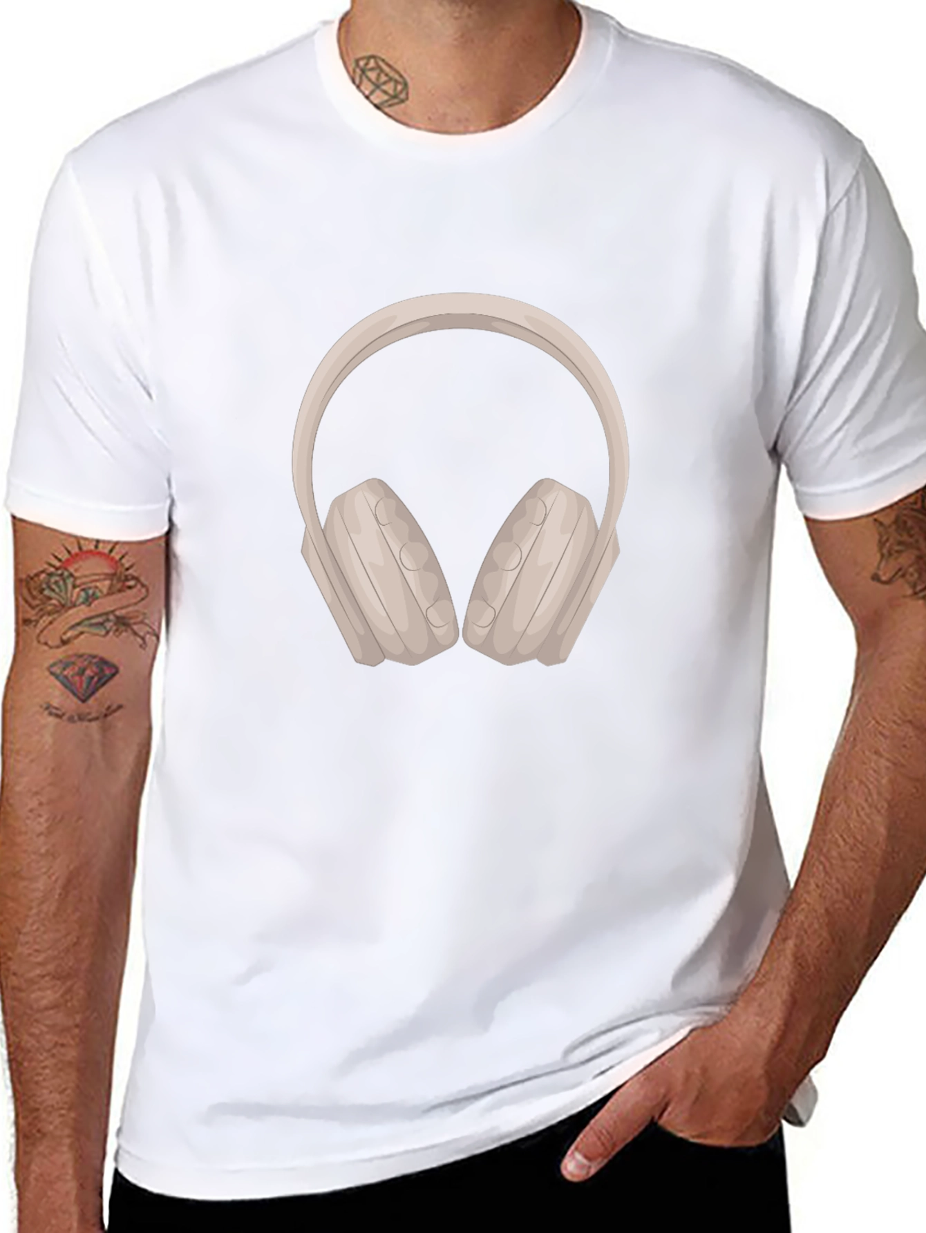 Headphone Graphic Tee - Stylish Music Lover T-Shirt