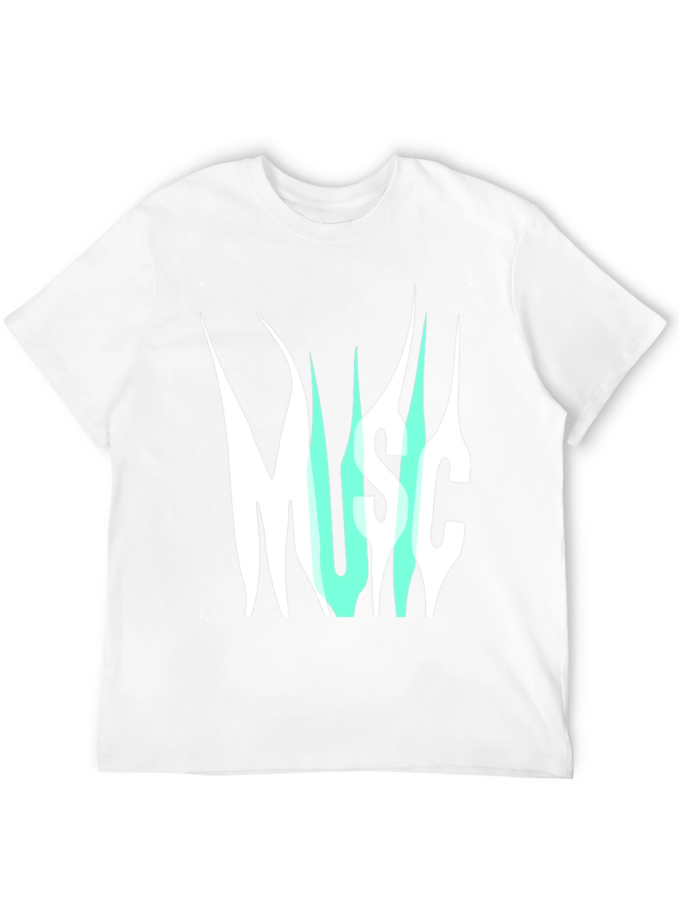Music Graphic Print T-Shirt - Modern Style