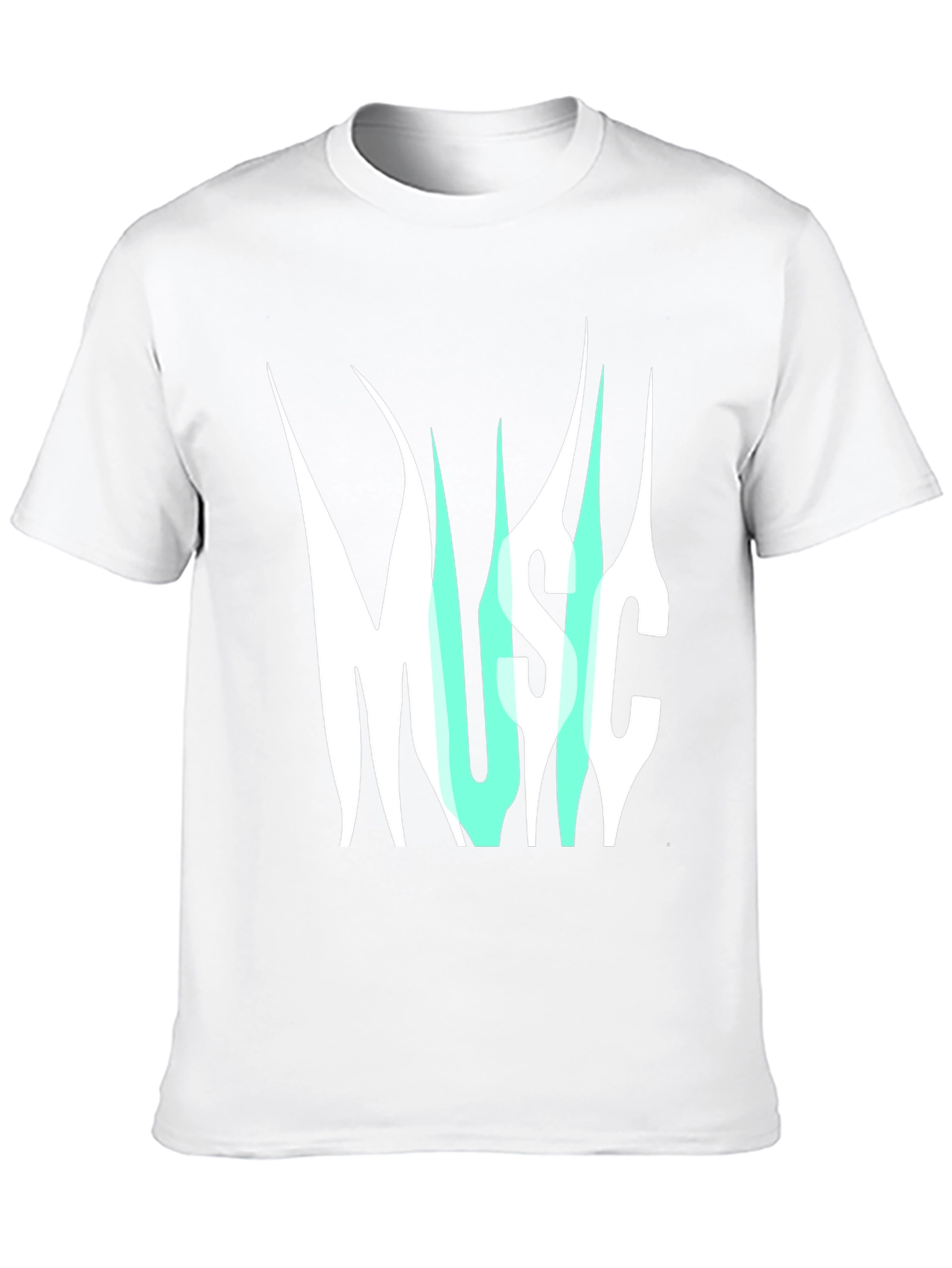 Music Graphic Print T-Shirt - Modern Style
