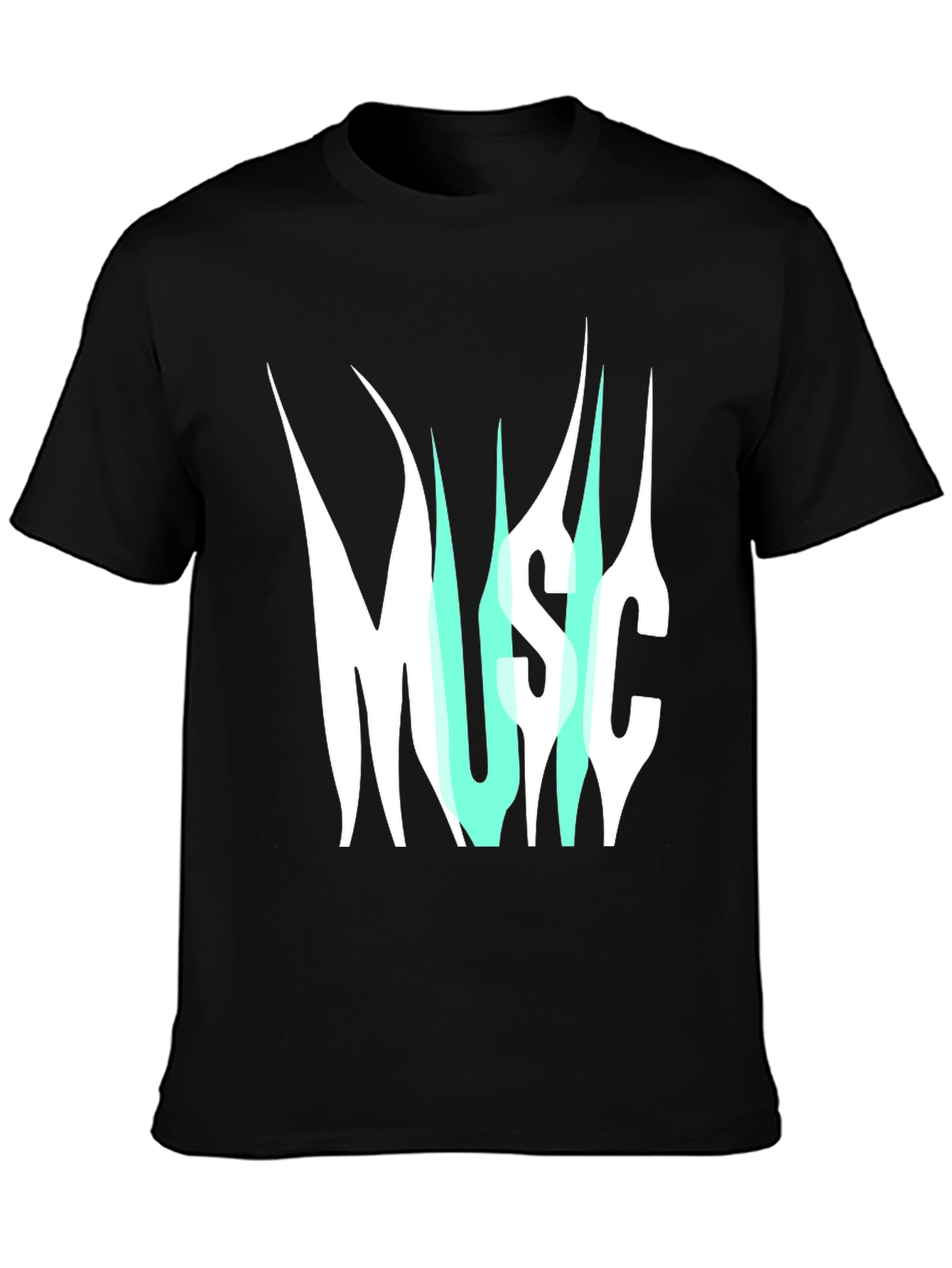 Music Graphic Print T-Shirt - Modern Style