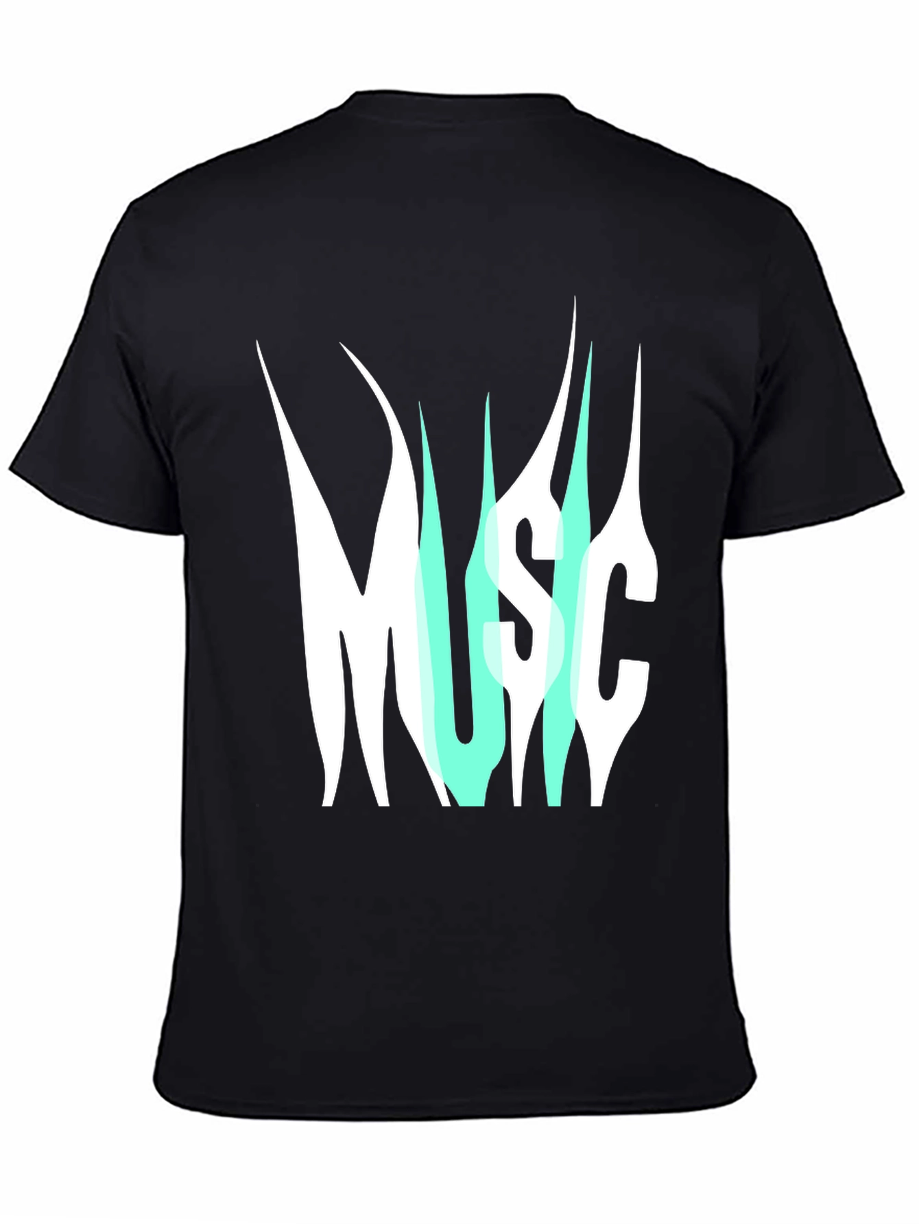 Music Graphic Print T-Shirt - Modern Style