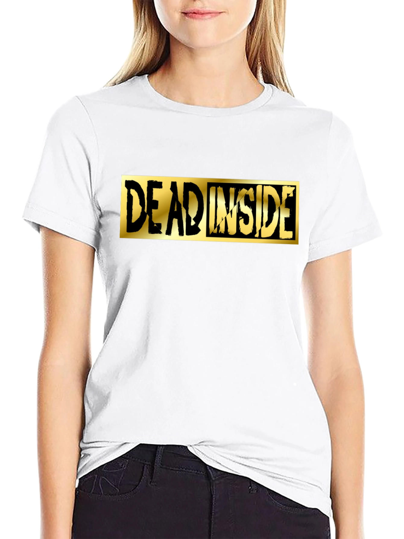 Dead Inside Graphic Tee - Black Cotton Shirt