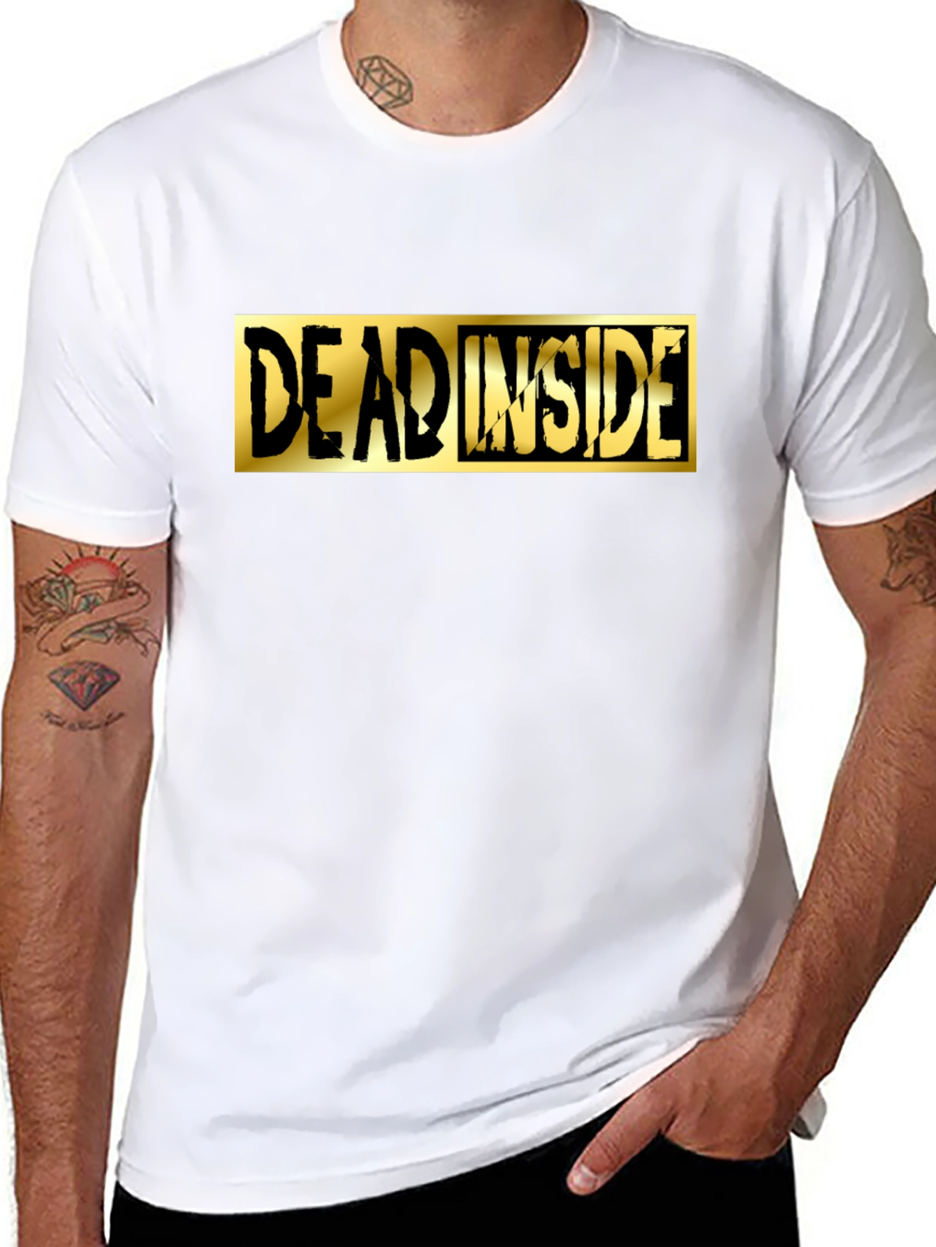 Dead Inside Graphic Tee - Black Cotton Shirt