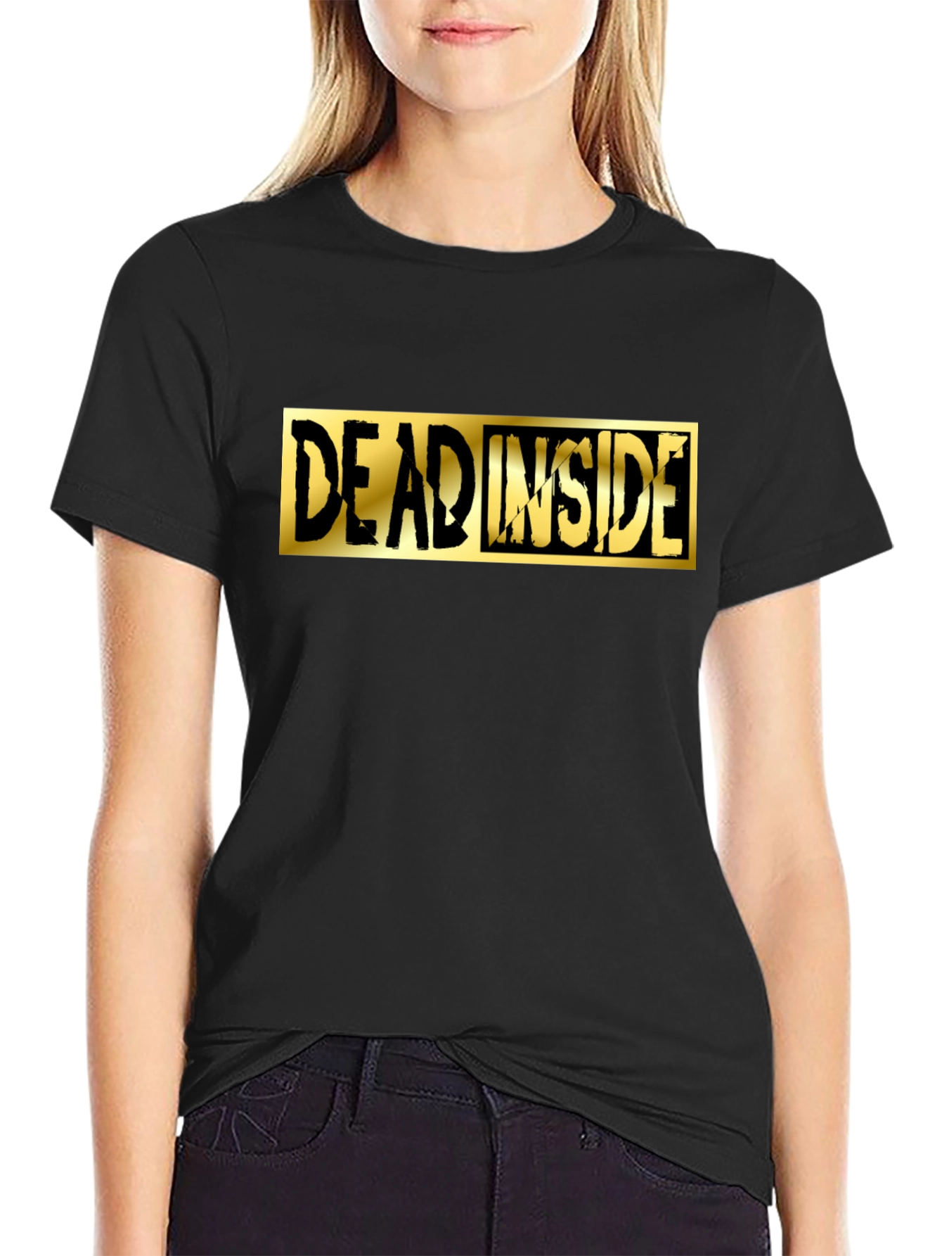Dead Inside Graphic Tee - Black Cotton Shirt